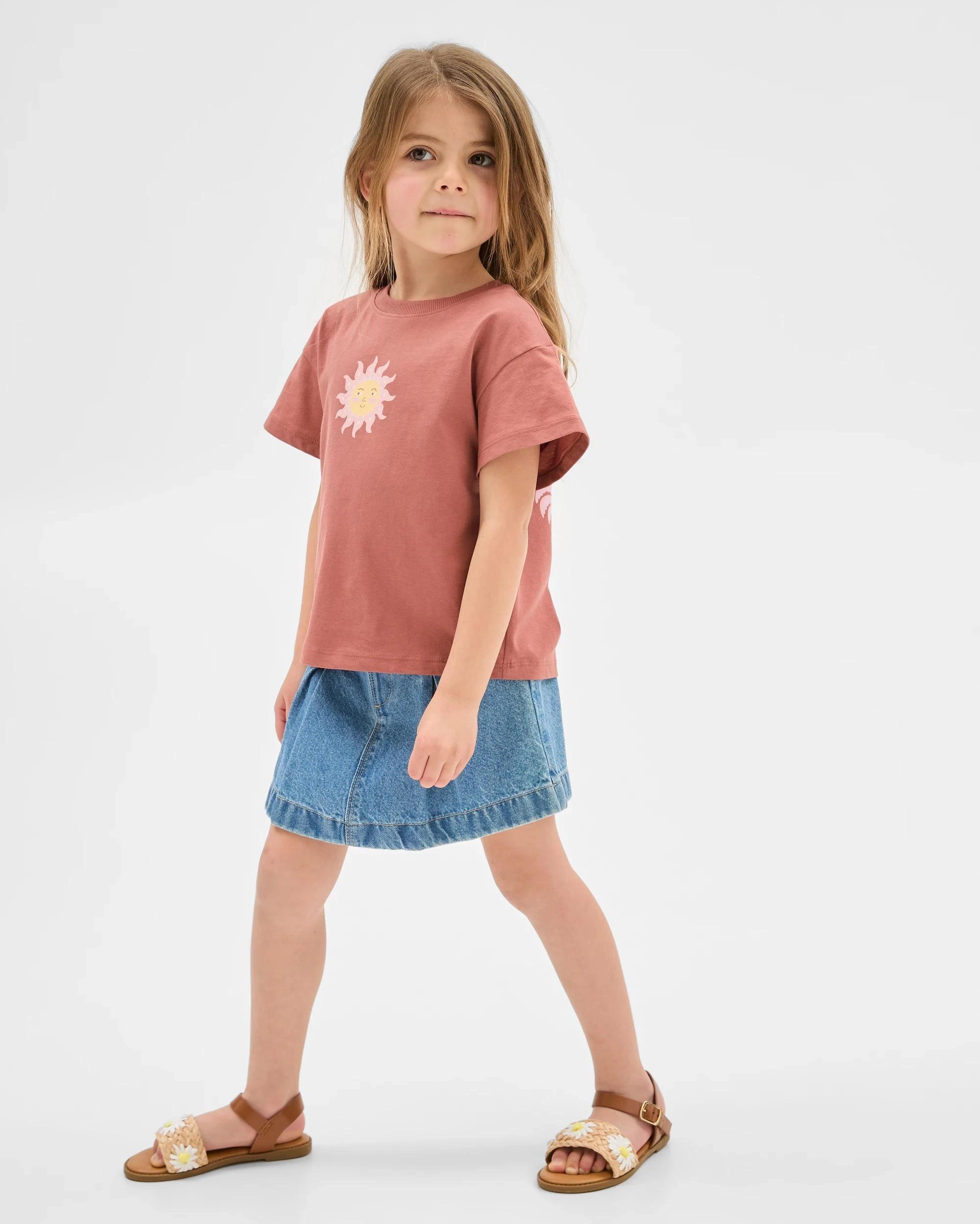 1 Target Australian Cotton Print T-Shirt TERRACOTTA SUN, 1 of 5