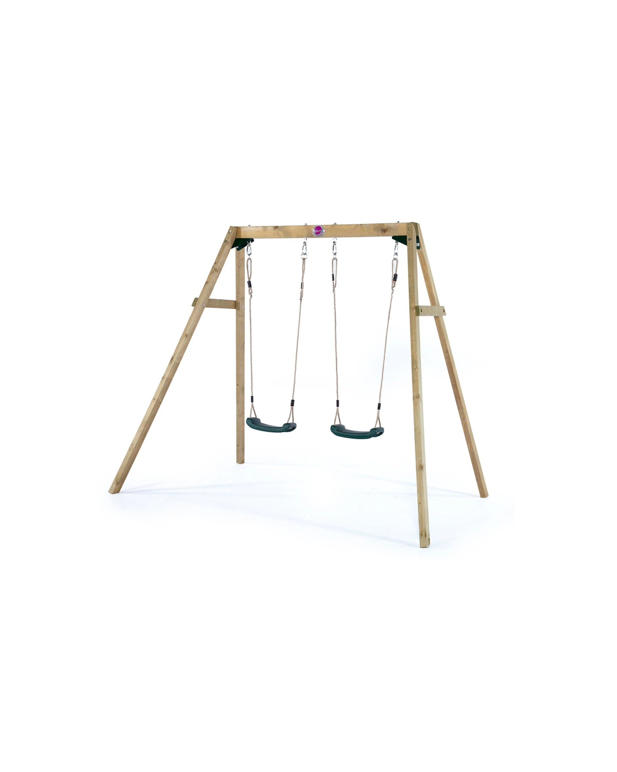 1 Plum Play Au Wooden Double Swing Set Height Adjustable Seats For Kids Playset
 - Multi, 1 of 1