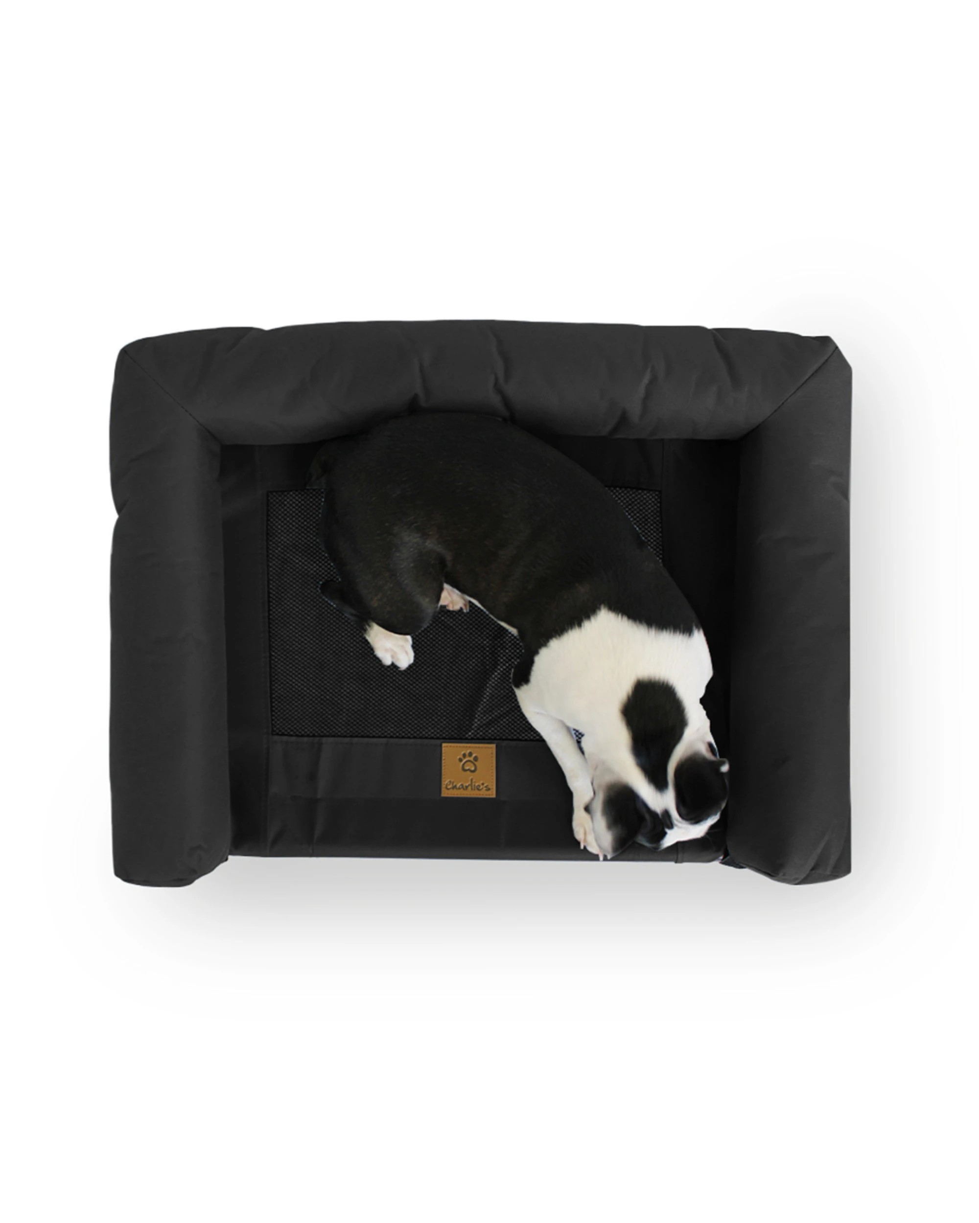 4 Charlie's Elevated Trampoline Bolster Sofa Dog Bed Medium - Black, 4 of 9