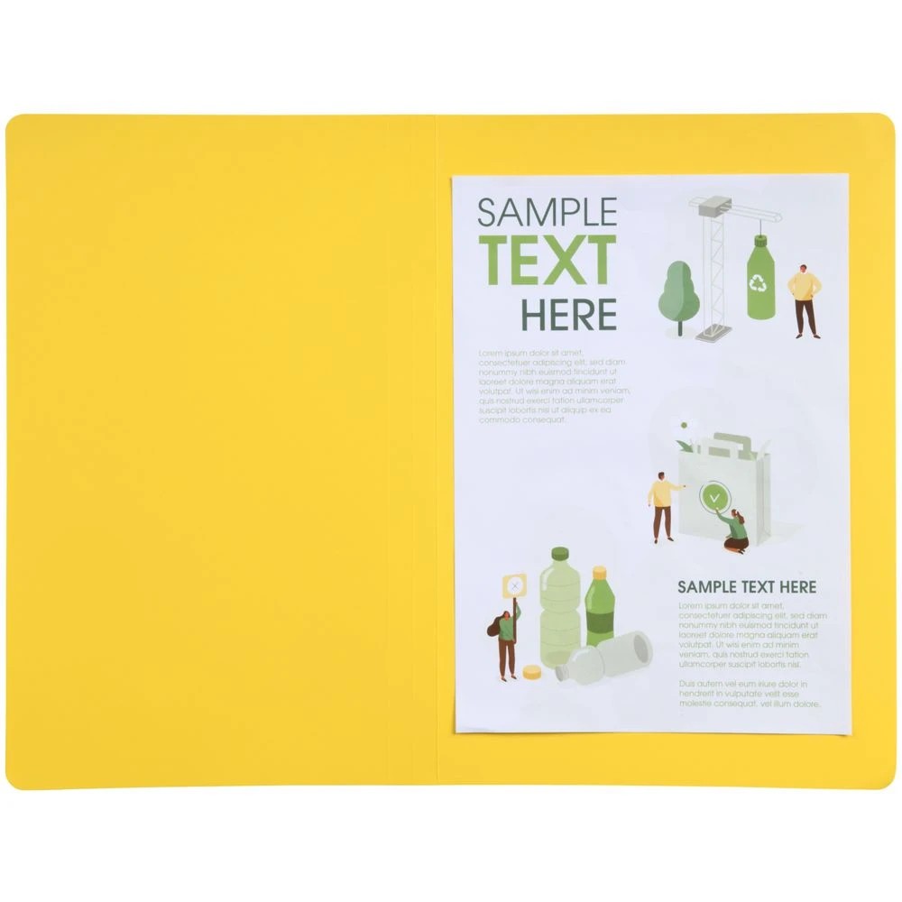 2 J.Burrows Foolscap Manila Folder Yellow 100 Pack, 2 of 4