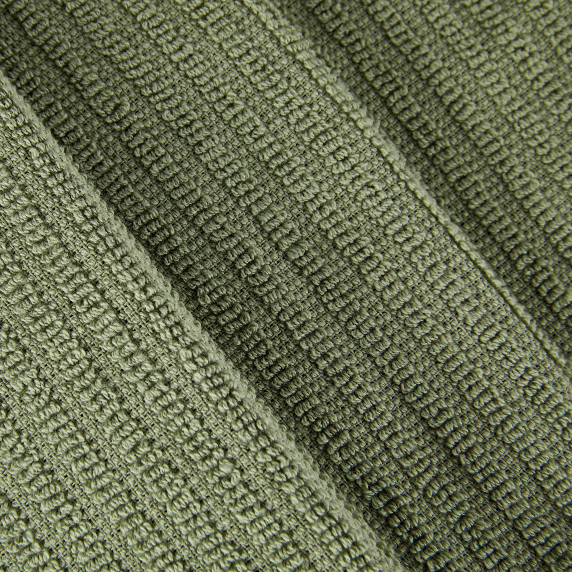 2 3 Pack Fern Green Ribbed Terry Tea Towels, 2 of 4