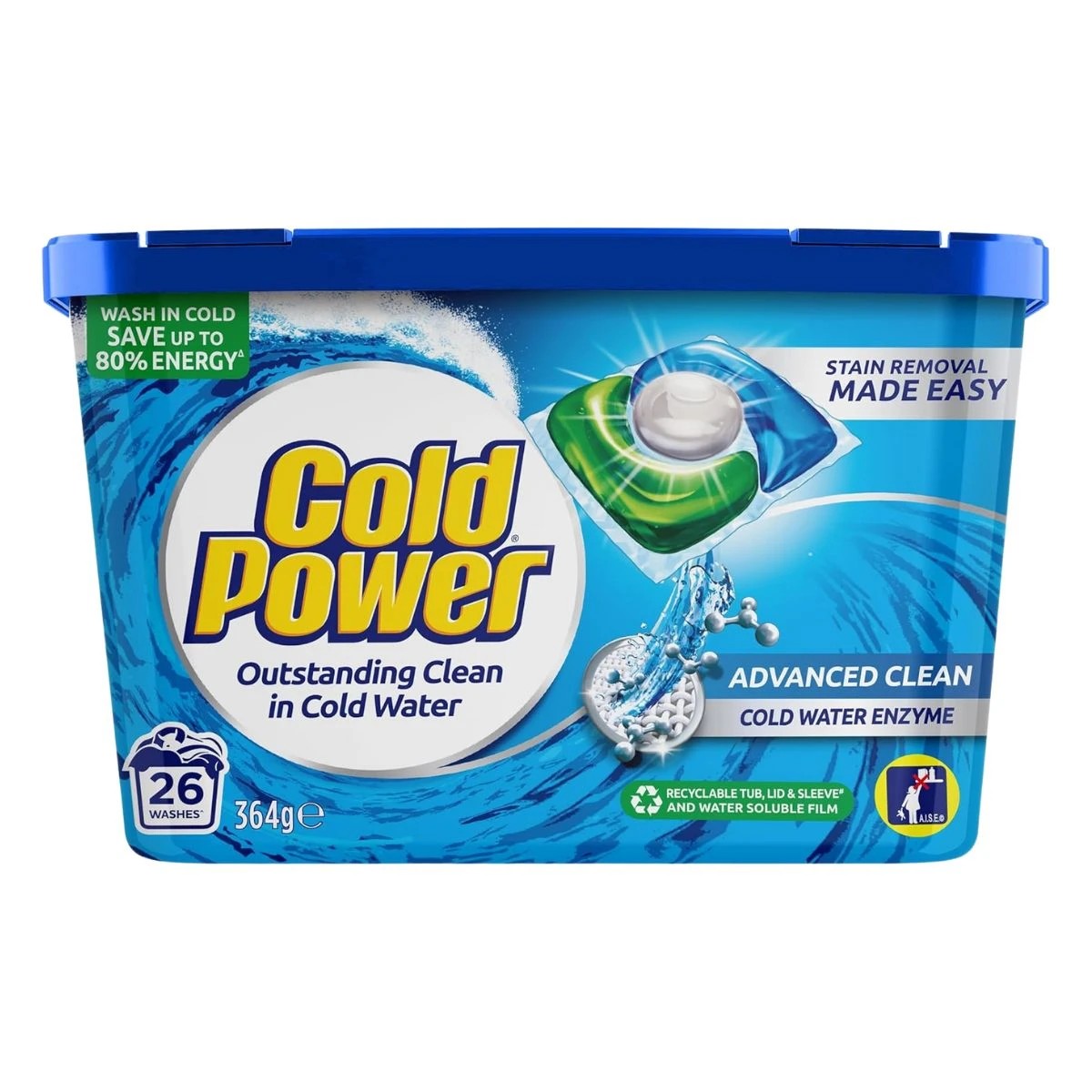 1 COLD POWER PK26 LAUNDRY CAPSULES ADVANCED, 1 of 1