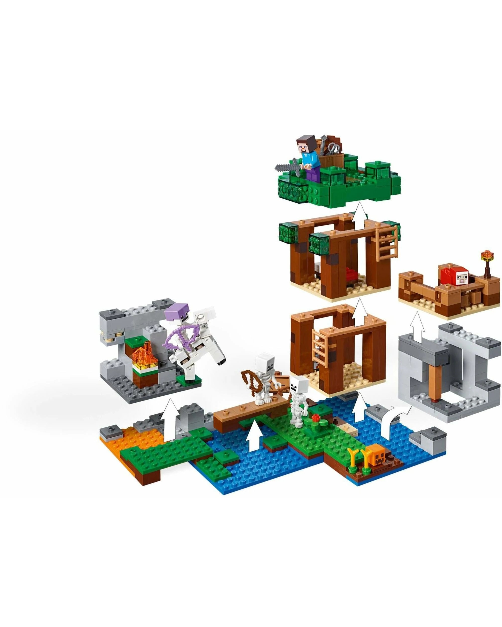 2 LEGO 21146 Minecraft Skeleton Attack Set, 2 of 3