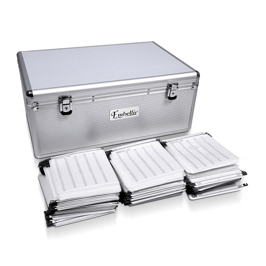 1 Embellir CD Case DVD Cases Wallet Storage Box Holder 500 Discs Aluminium Folders - Silver, 1 of 2