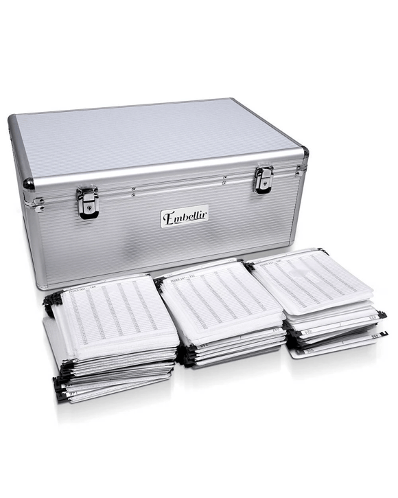 Embellir CD Case DVD Cases Wet Storage Box Holder 500 Discs Aluminium Folders - Silver