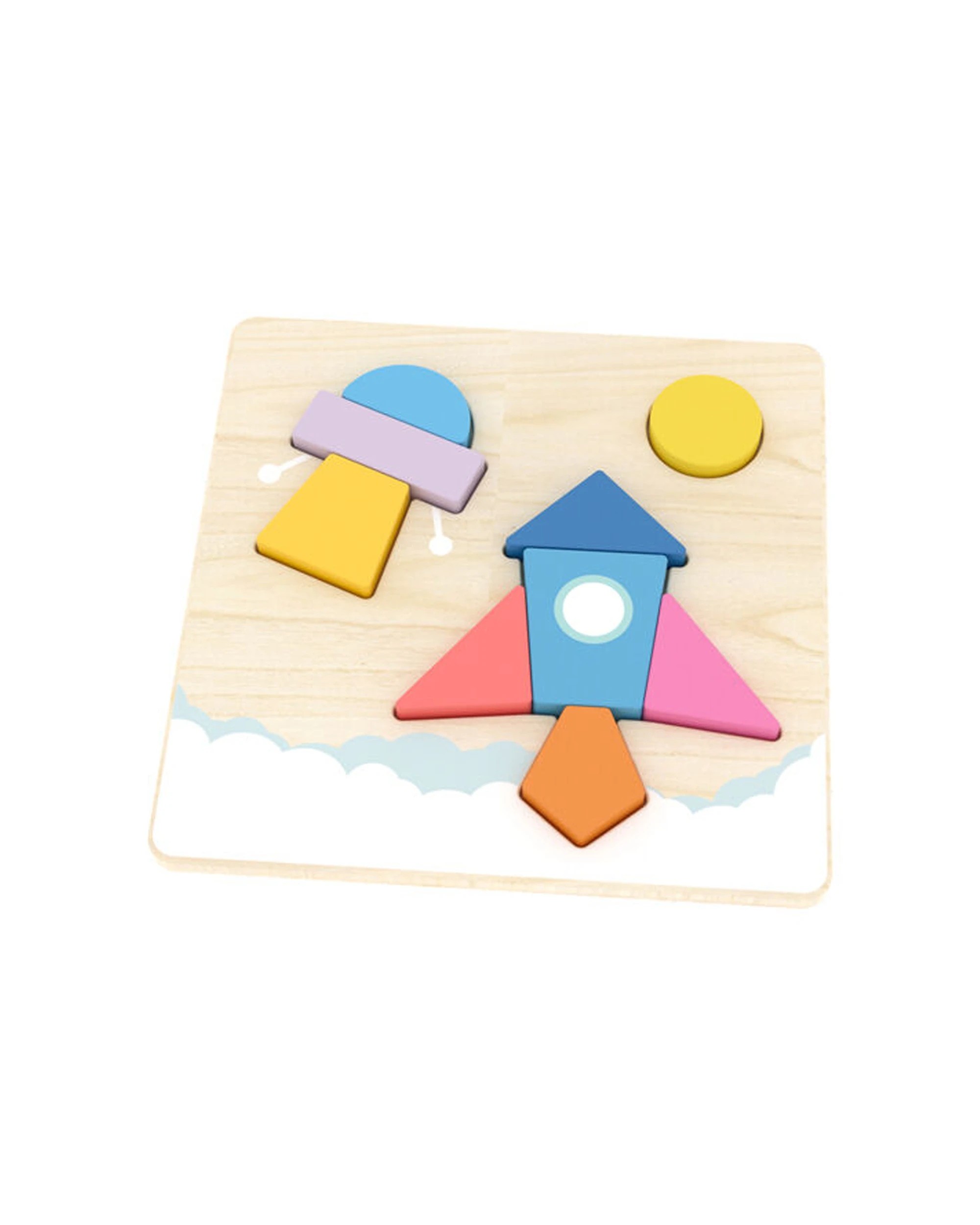 2 EDUCARE 2PK Shape Puzzle Colour Recognition Wooden Kids 3 Plus Matching Shapes - Multi, 2 of 3
