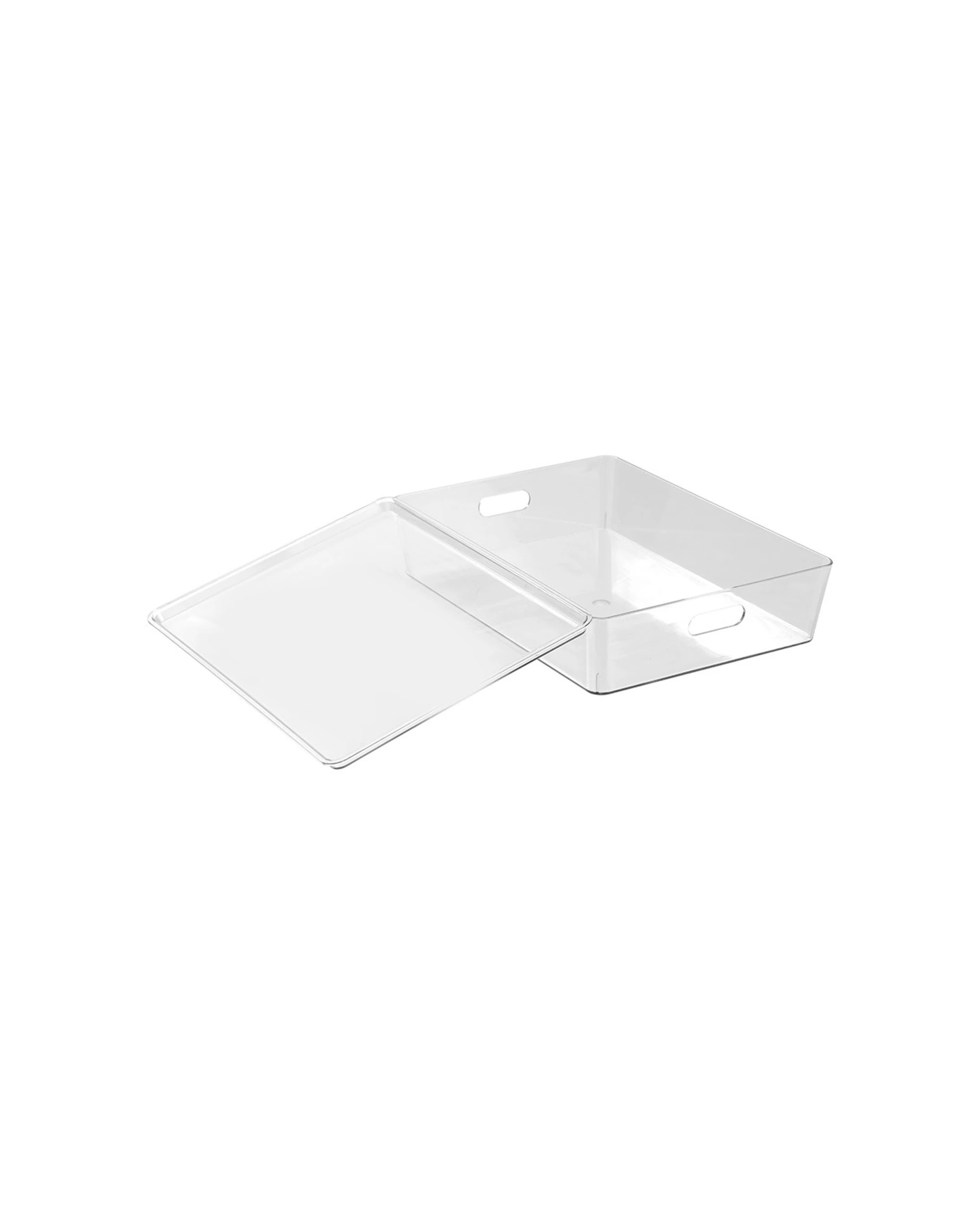 2 Boxsweden 3PK Crystal Lidded Tidy Box Durable Stackable 7L 34x26cm - Clear, 2 of 7