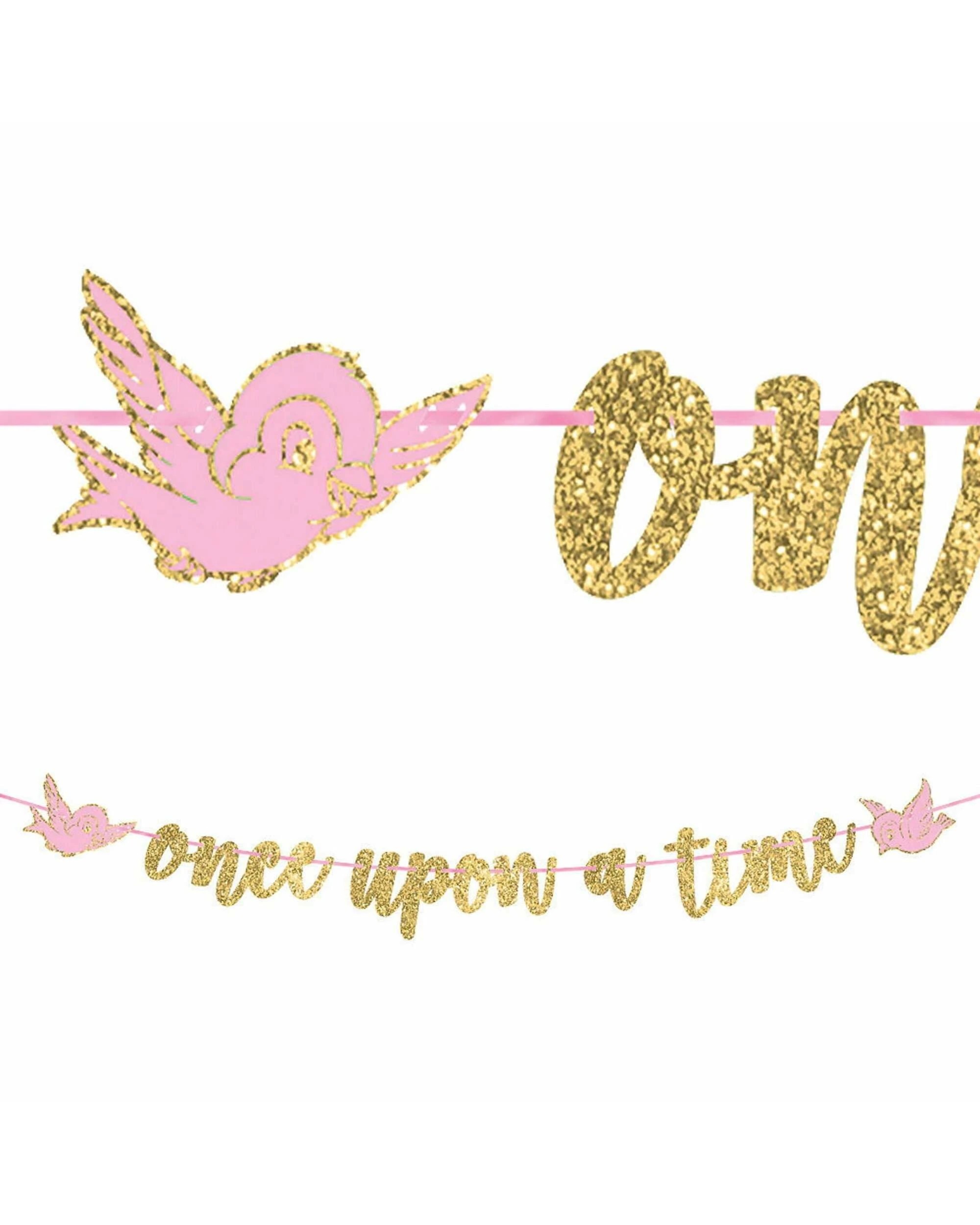 1 Amscan Inc. Disney Princess Once Upon A Time Glitter Letter Banner, 1 of 1