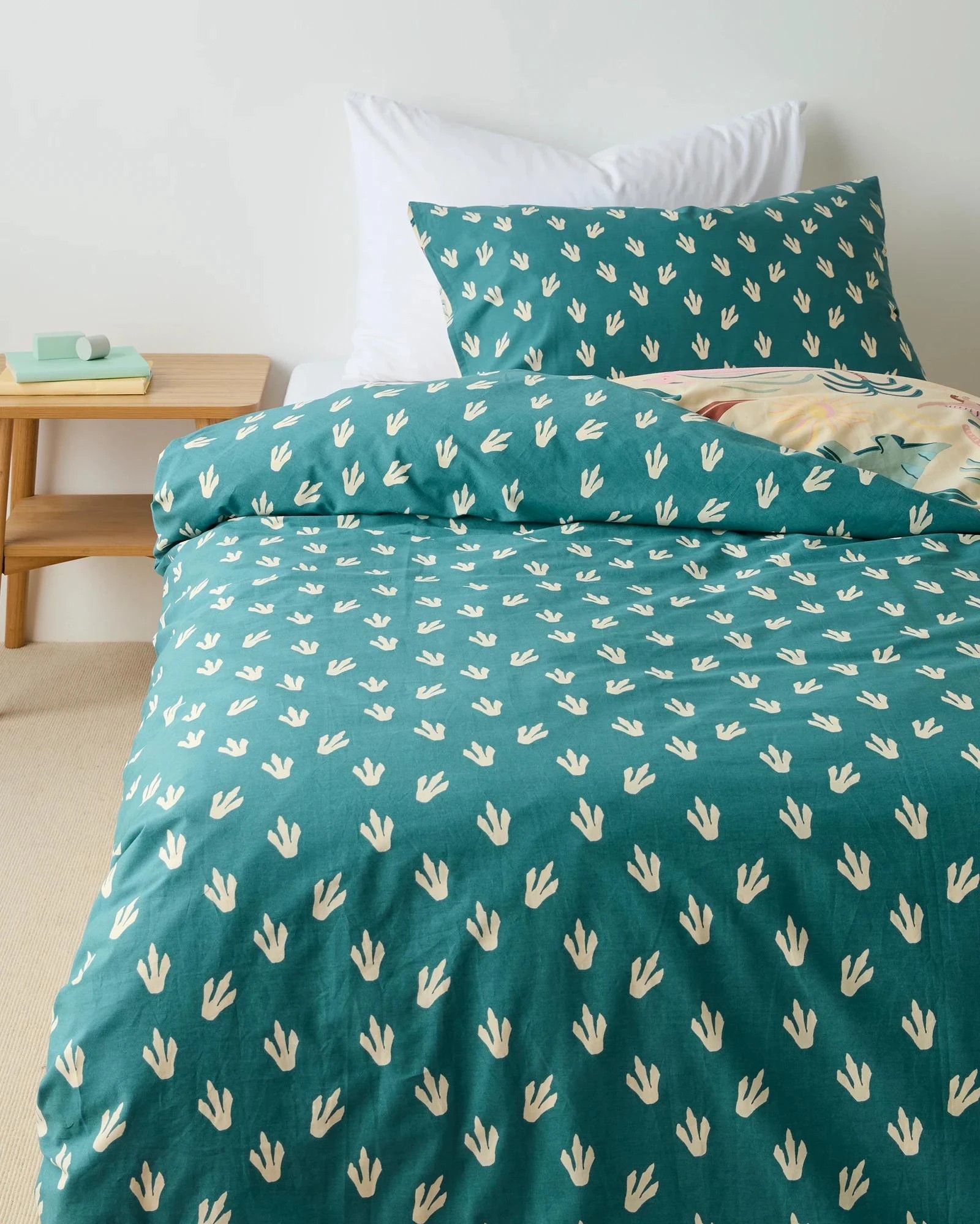 2 Target Xavier Dinosaur Australian Cotton Kids Quilt Cover Set - Double Bed - Green, 2 of 6