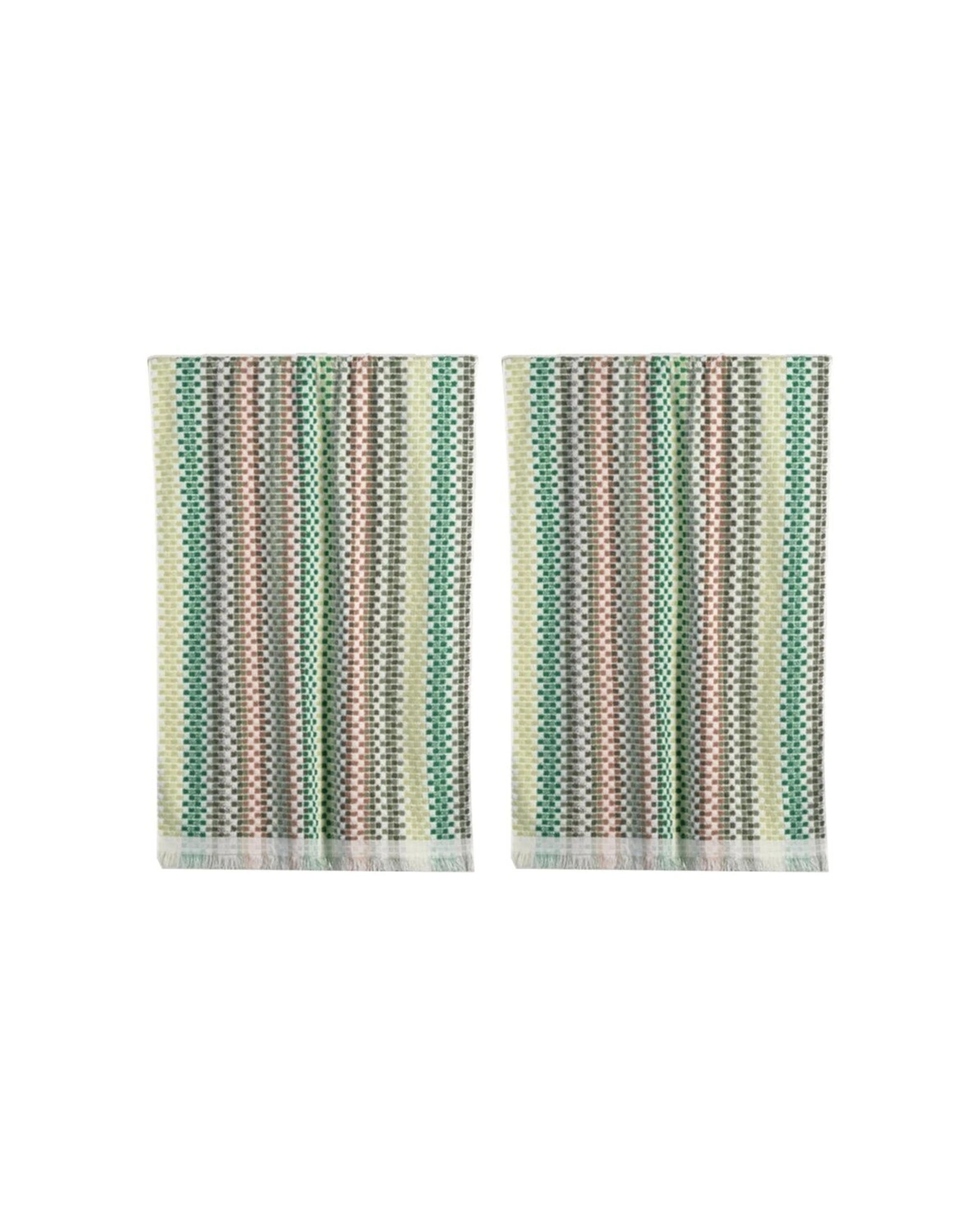 1 Canningvale Positana Terry Beach Towel 2pk 100 Percent Cotton Terry 80x160cm - Green, 1 of 4