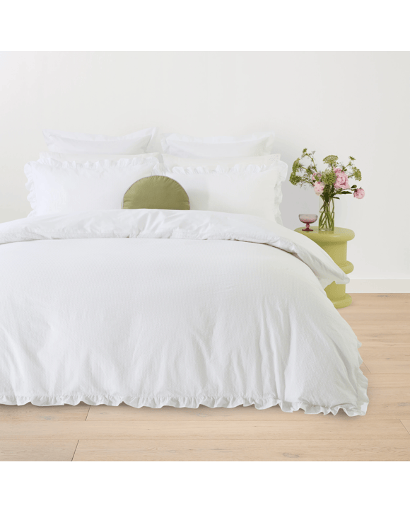 Cotton Quilt Cover Set - Super King Bed, Olive