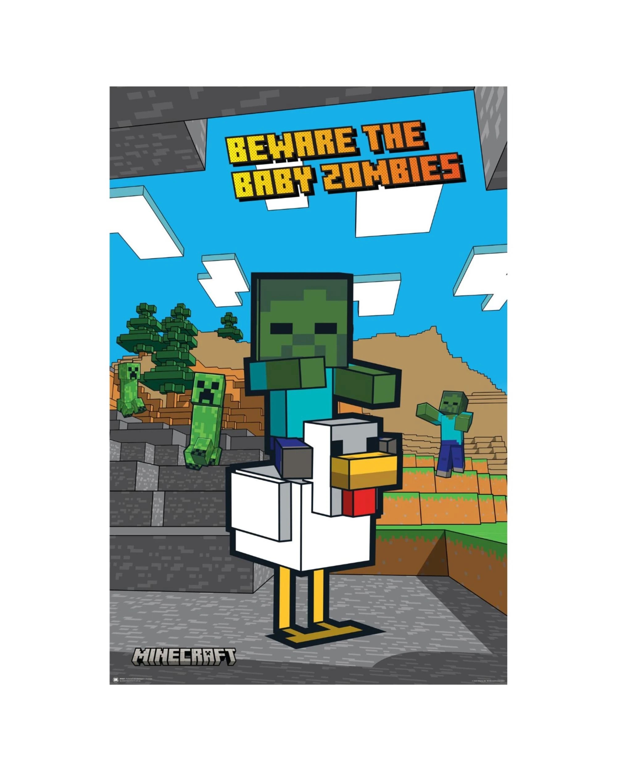 1 Minecraft Chicken Jockey Poster, 1 of 1