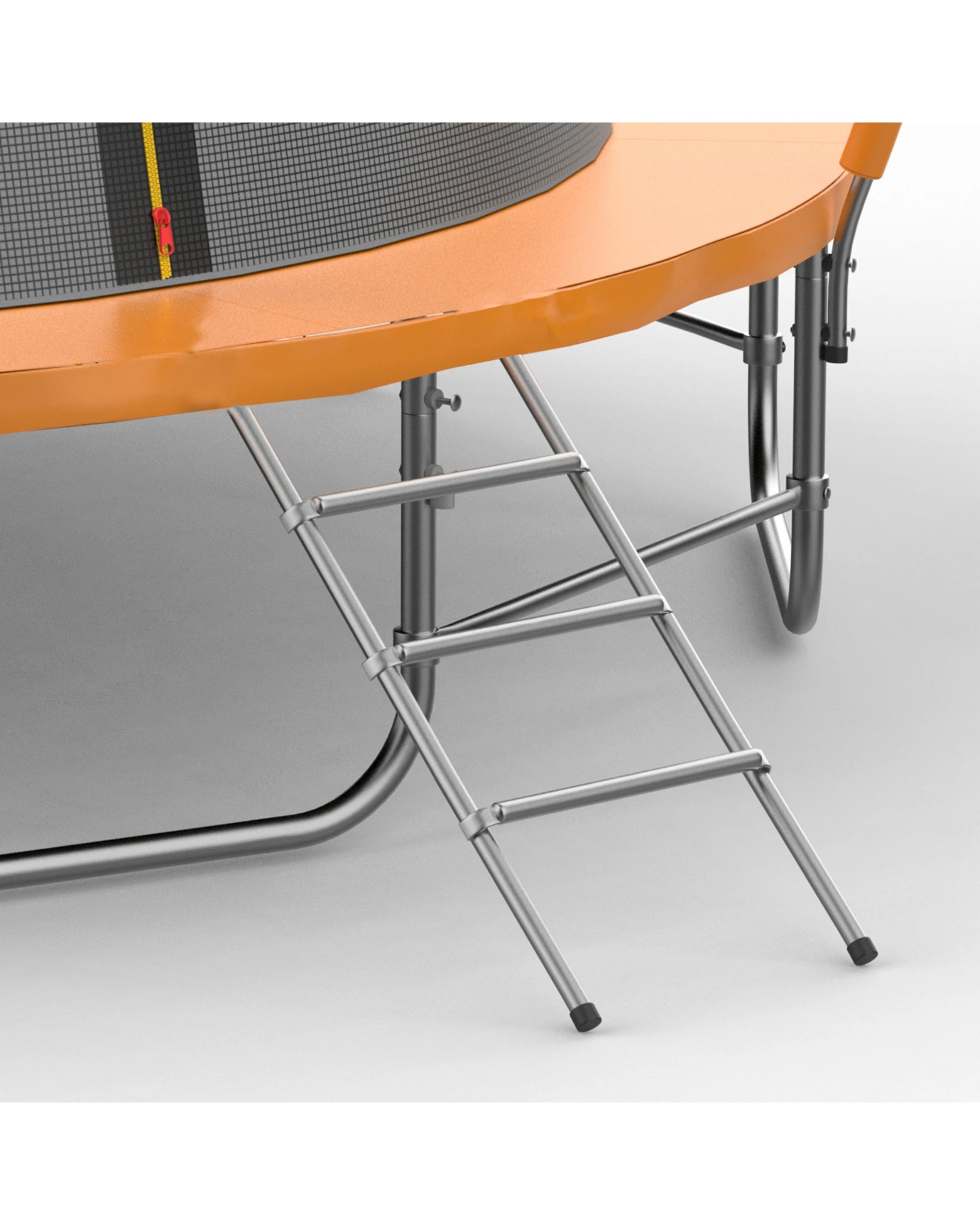 5 Advwin 12FT Trampoline Outdoor for Kids w/Safety Enclosure Net, Ladder, Max Limit 150 kg，Orange, 5 of 6