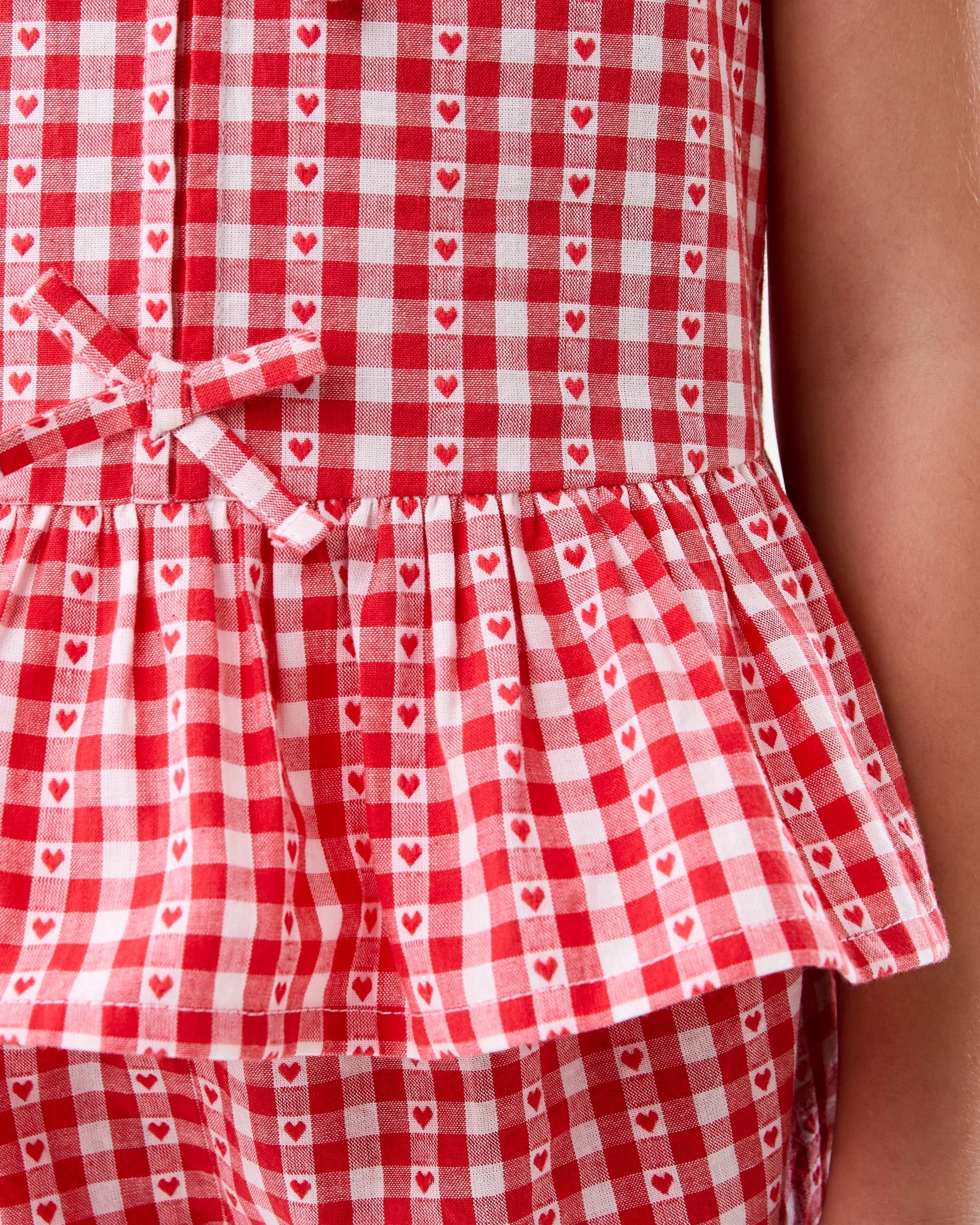 5 Woven Frill Top Red Check, 5 of 7