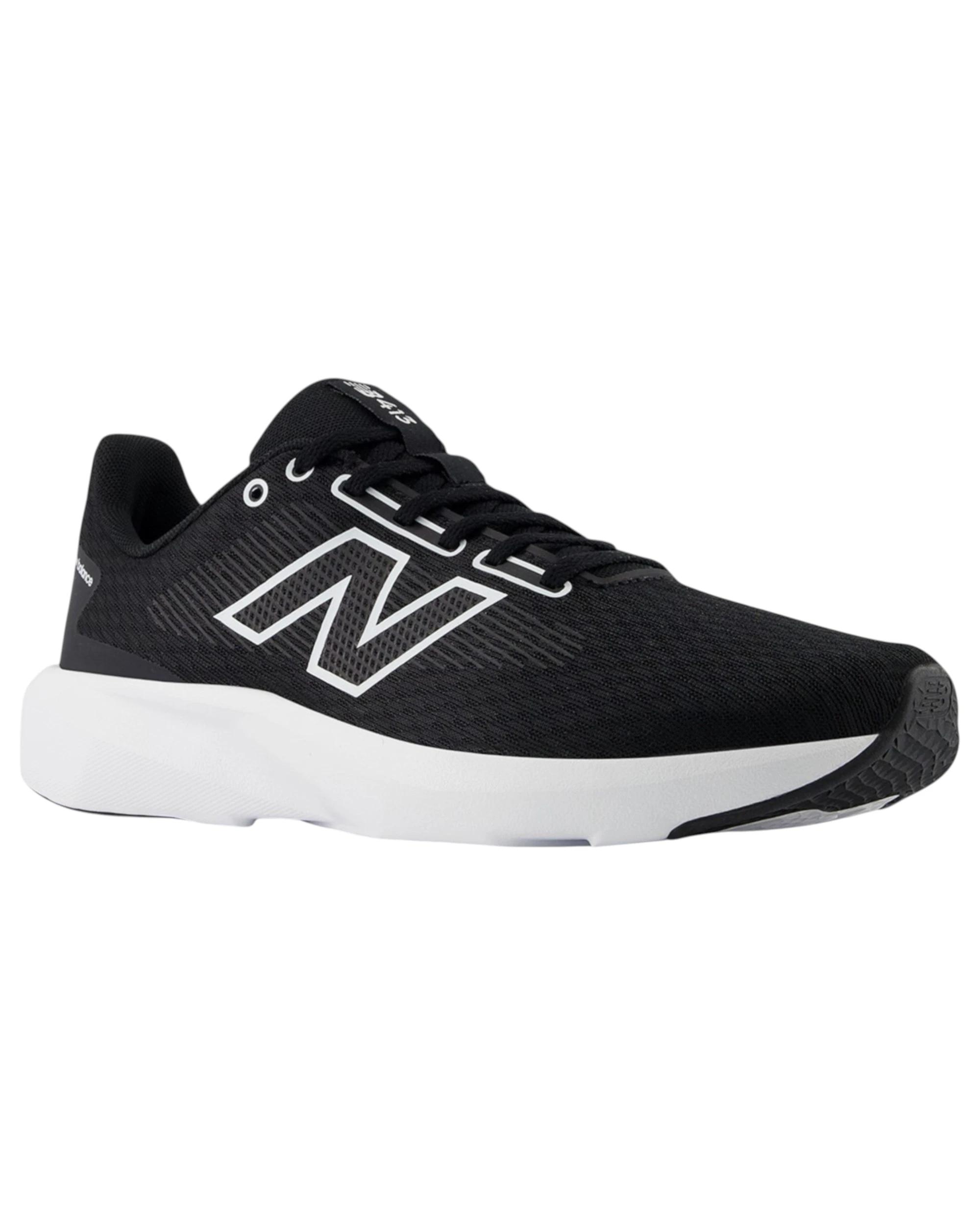 4 New Balance Womens 413 Black/ White Athletic Running Shoes BLACK/WHITE, 4 of 5