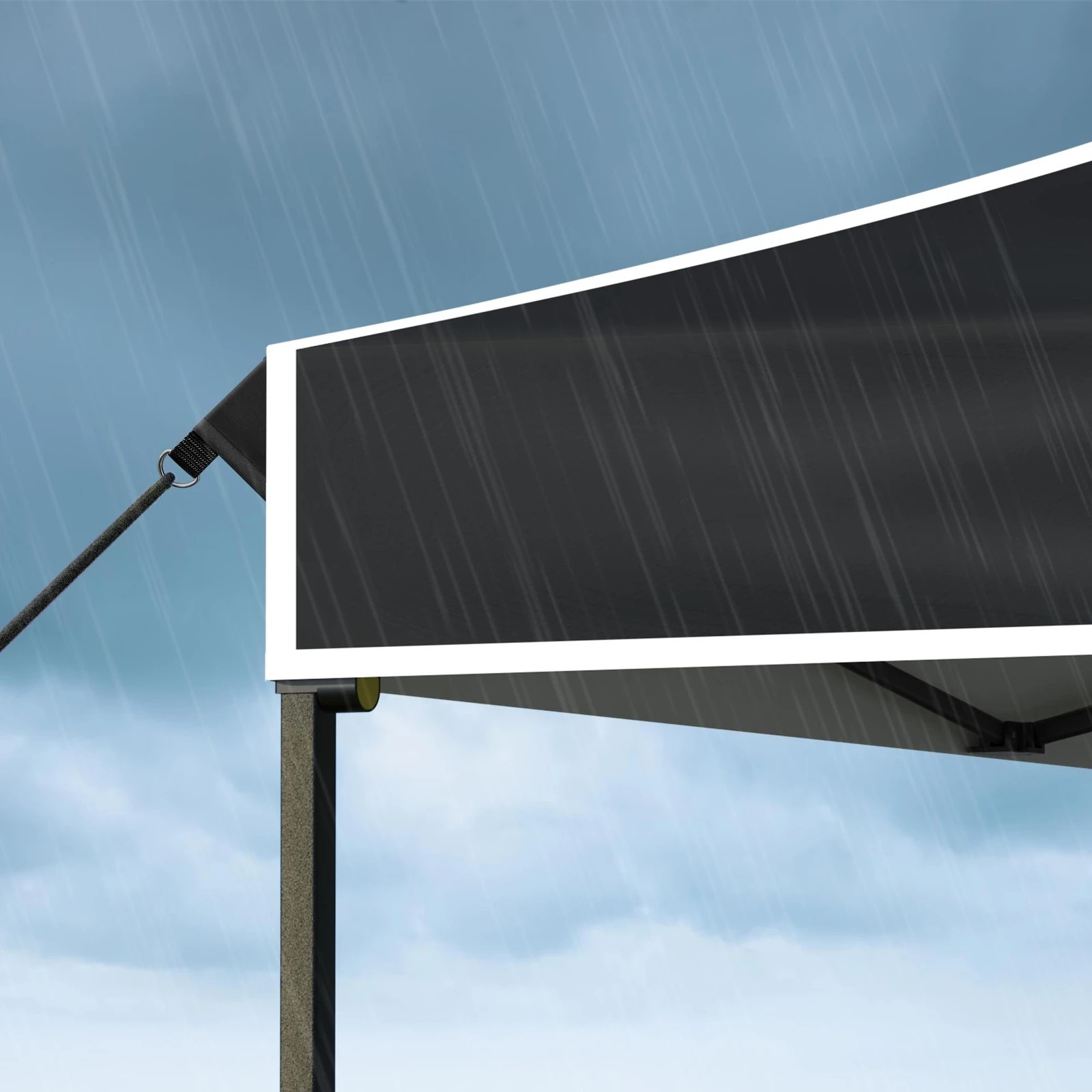 4 Alfordson Gazebo 3x3m Pop Up Marquee Canopy - Black, 4 of 10