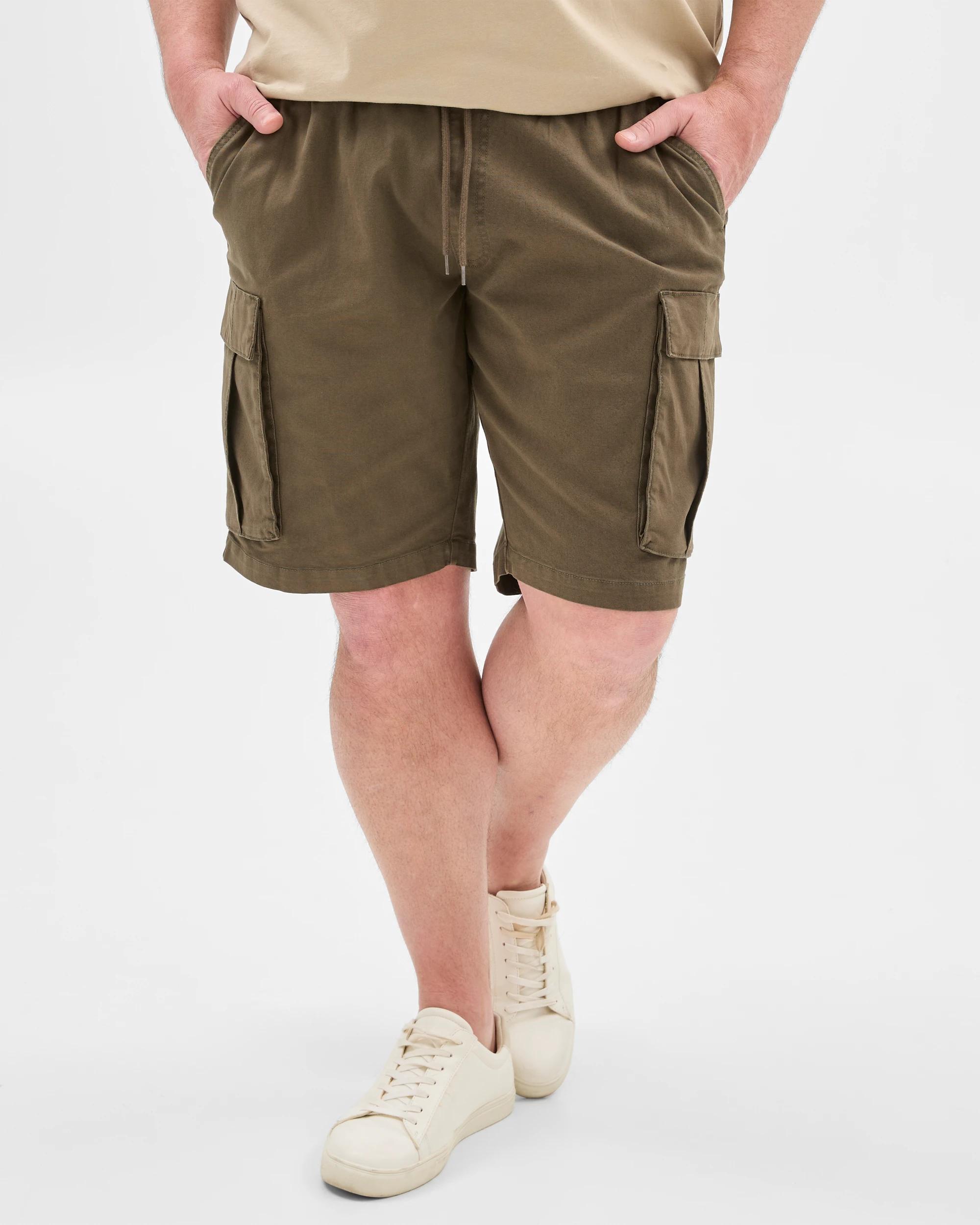 3 Target Plus Size Australian Cotton Rich Cargo Shorts DARK OLIVE, 3 of 6