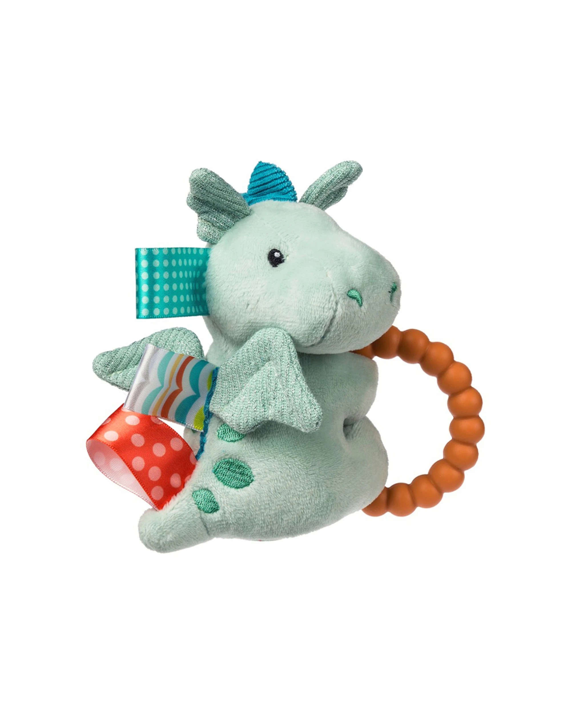 2 Mary Meyer Taggies Drax Dragon Teether Rattle 0 Months BPA PVC Phthalate Safe - Green, 2 of 6