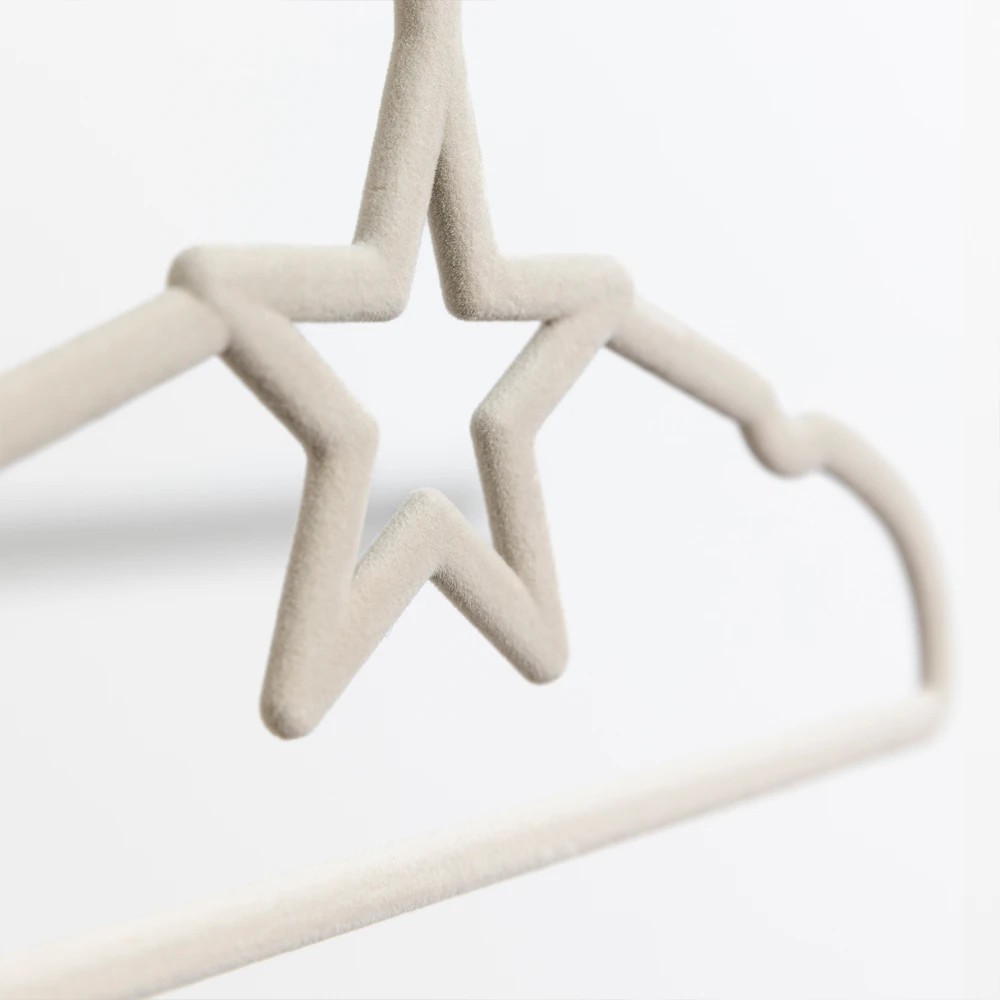 2 Living Textiles Baby & Nursery Clothes Hangers 10 Pack – Beige, 2 of 5