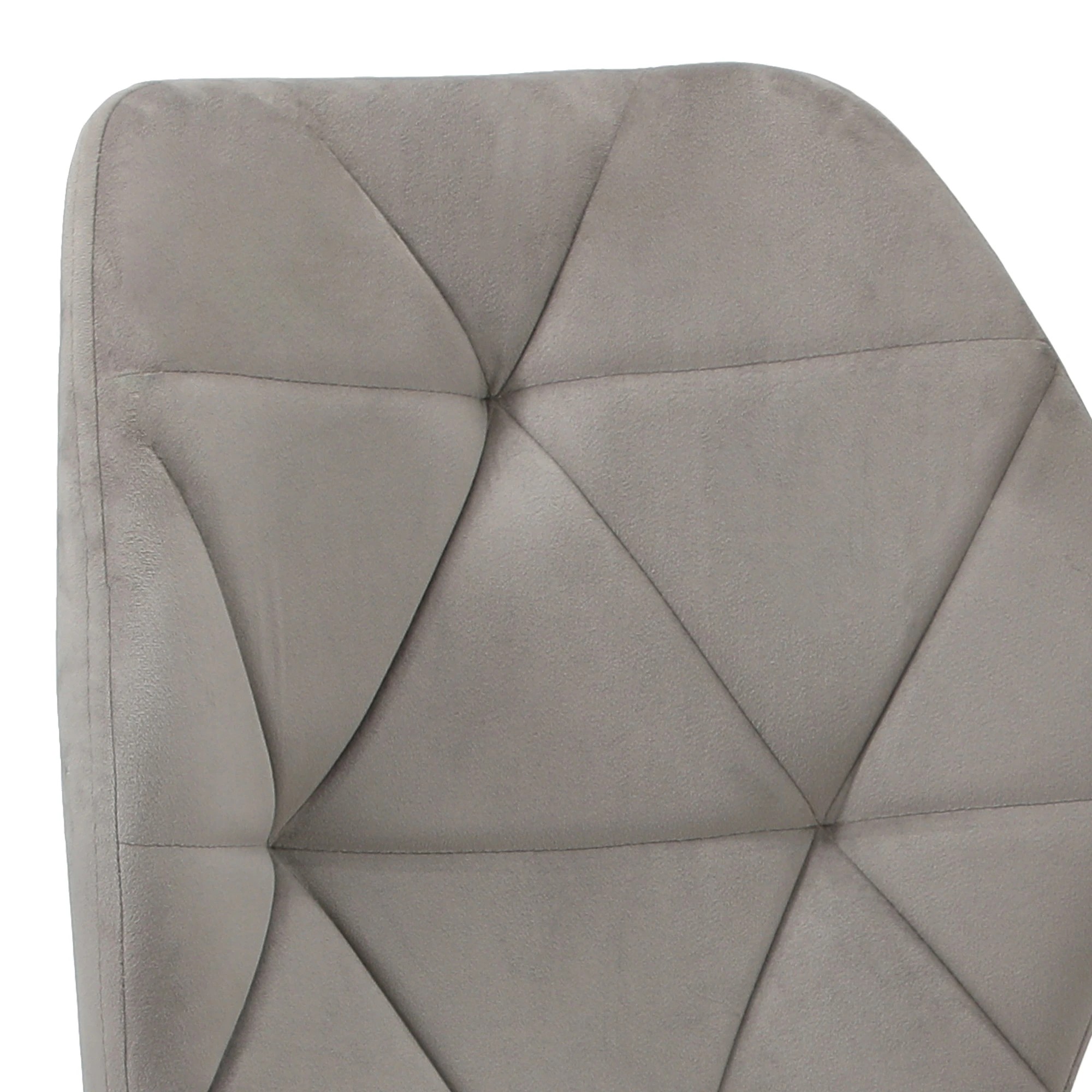 7 Oikiture Set of 2 Dining Chairs Kitchen Chair Padded Seat High Back Velvet - Grey, 7 of 7