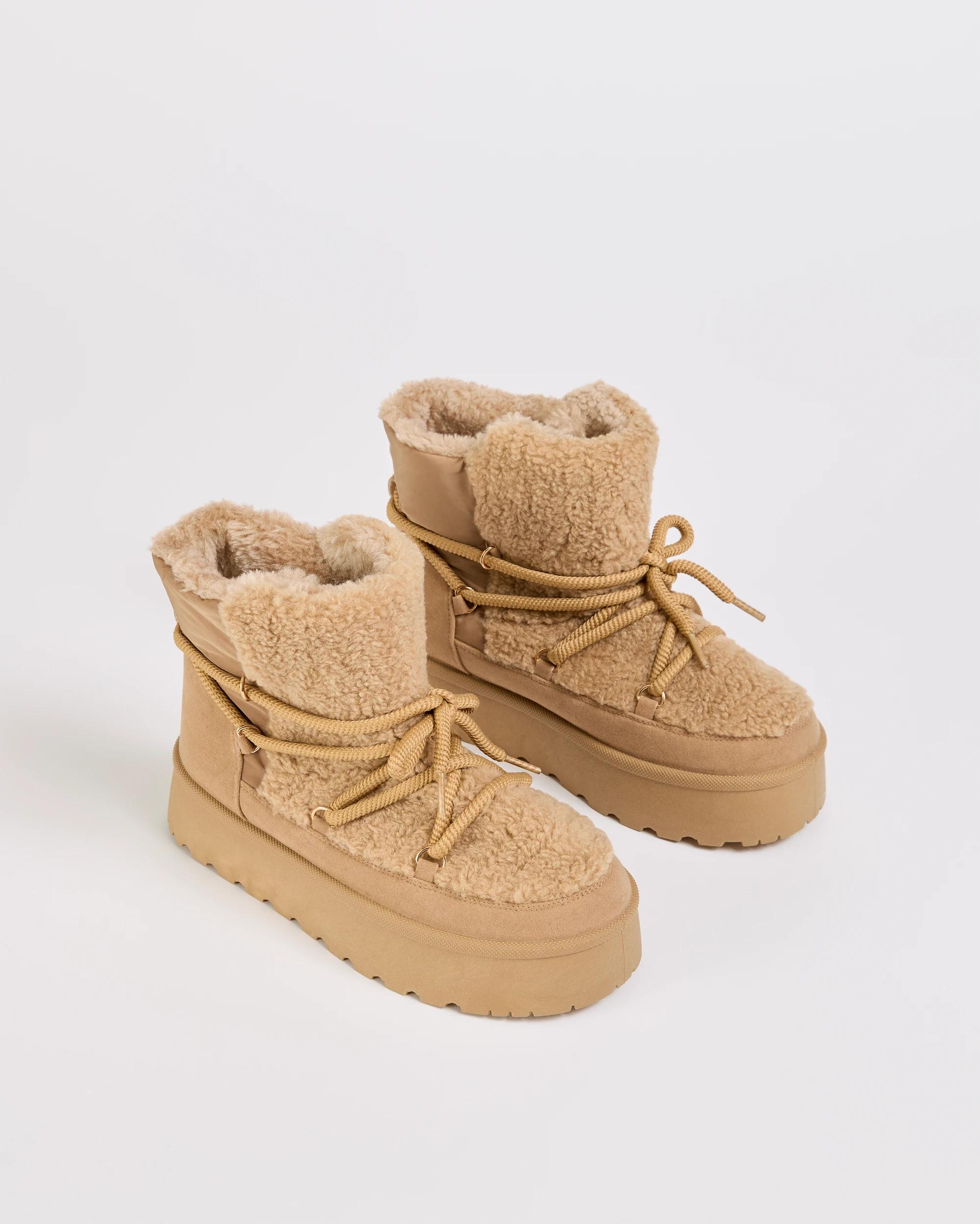 2 Target Woman Lace Up Slipper Boot CHESTNUT, 2 of 3