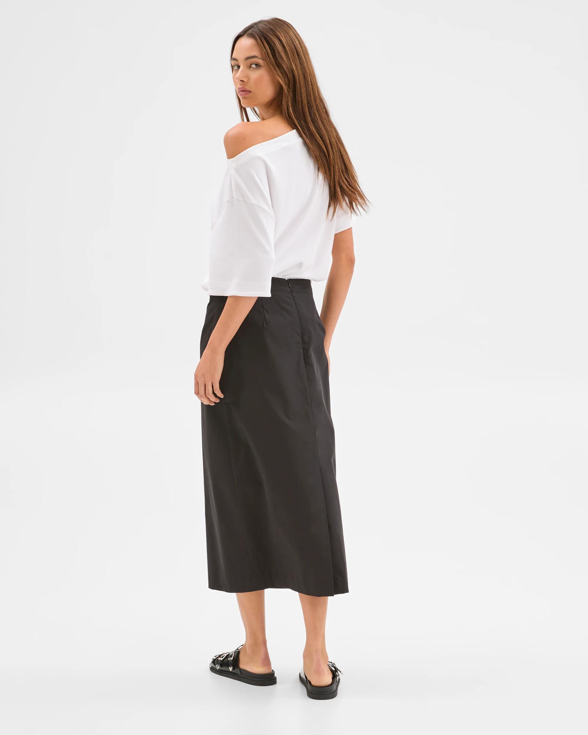 6 Lily Loves Australian Cotton Pencil Skirt TRUE BLACK, 6 of 6
