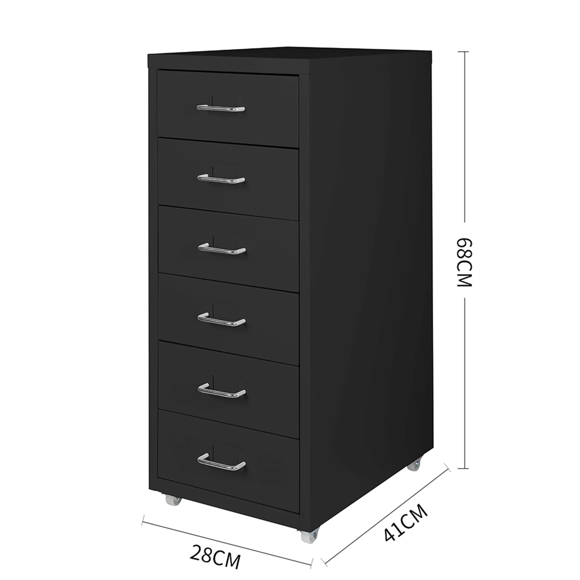 3 Levede 6 Drawer Office Cabinet - Black, 3 of 7