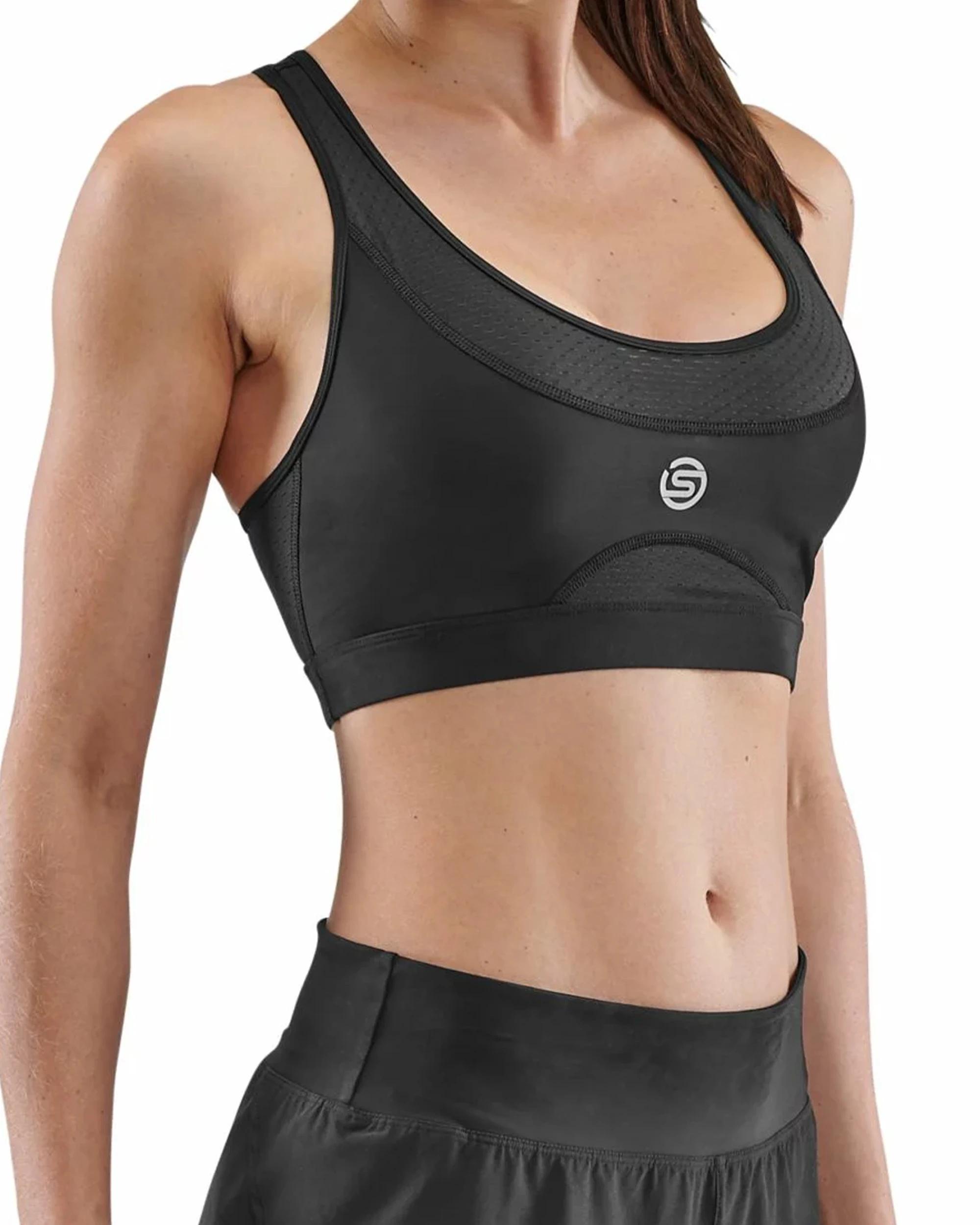 1 Skins Womens Series 3 Clothing Elite Bra BLACK, 1 of 4