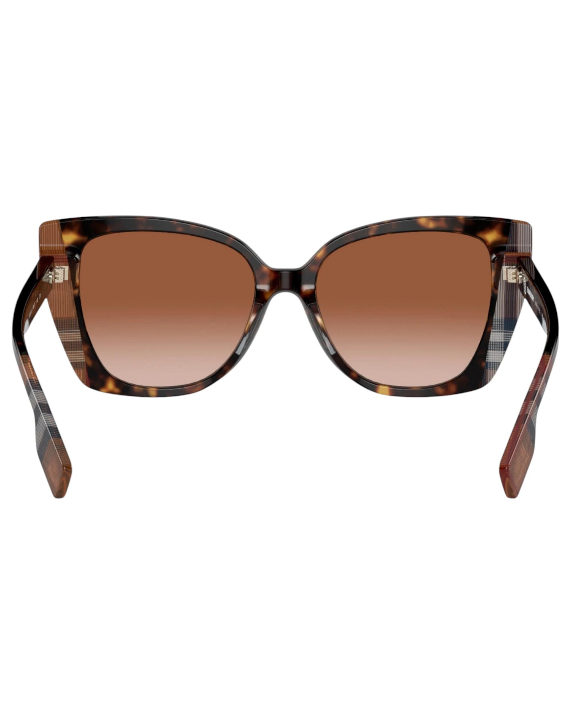 4 Burberry Womens Sunglasses Meryl BE4393 Dark Havana/ Check Brown Sunnies DARK HAVANA/CHECK BROWN, 4 of 5