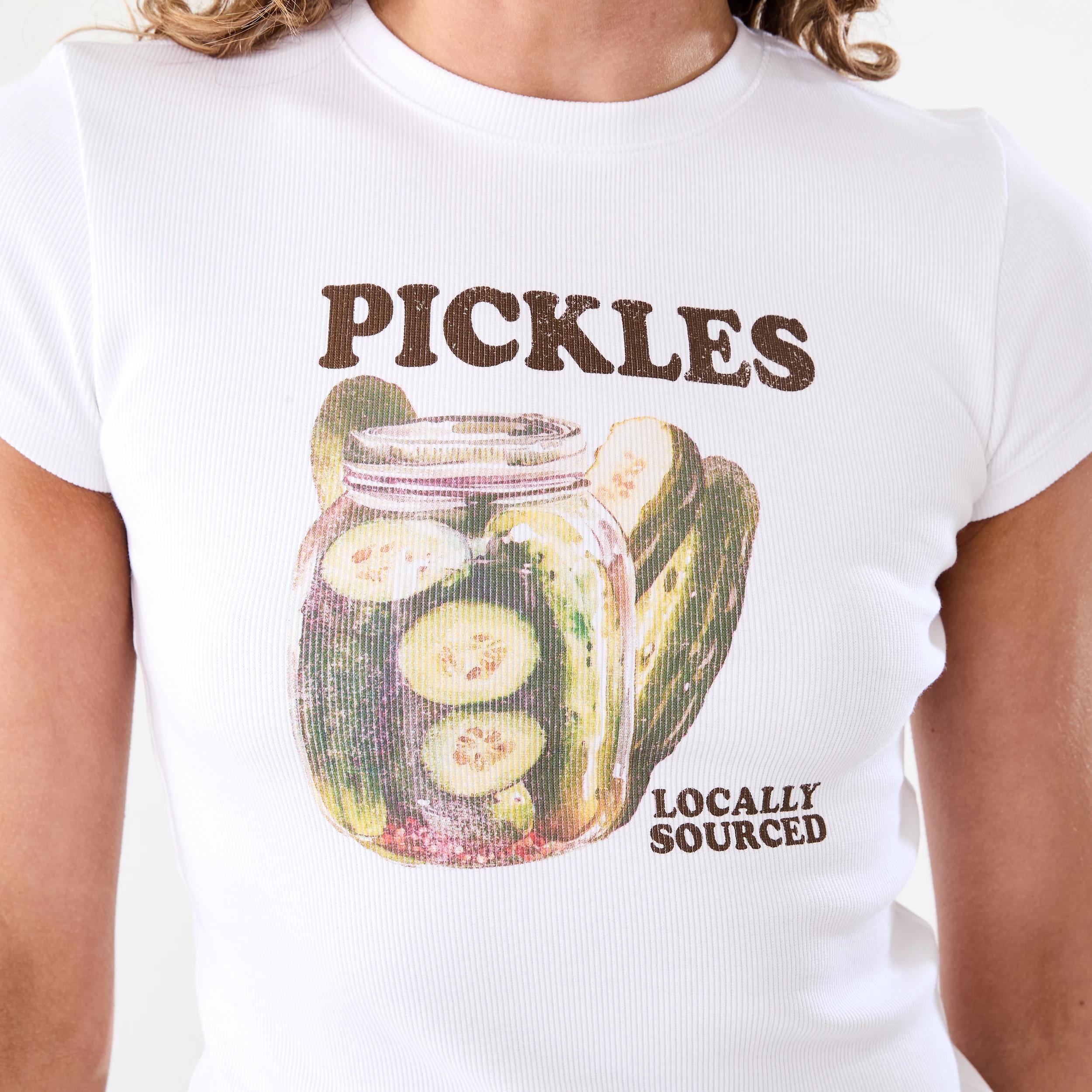 6 Neat Fit Print Rib T-shirt Wht Pickle, 6 of 7