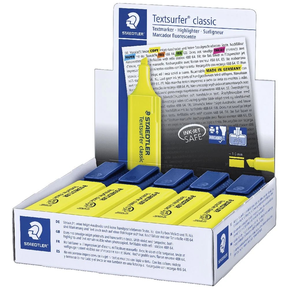 4 Staedtler Textsurfer Classic Highlighters Yellow Box 10, 4 of 5