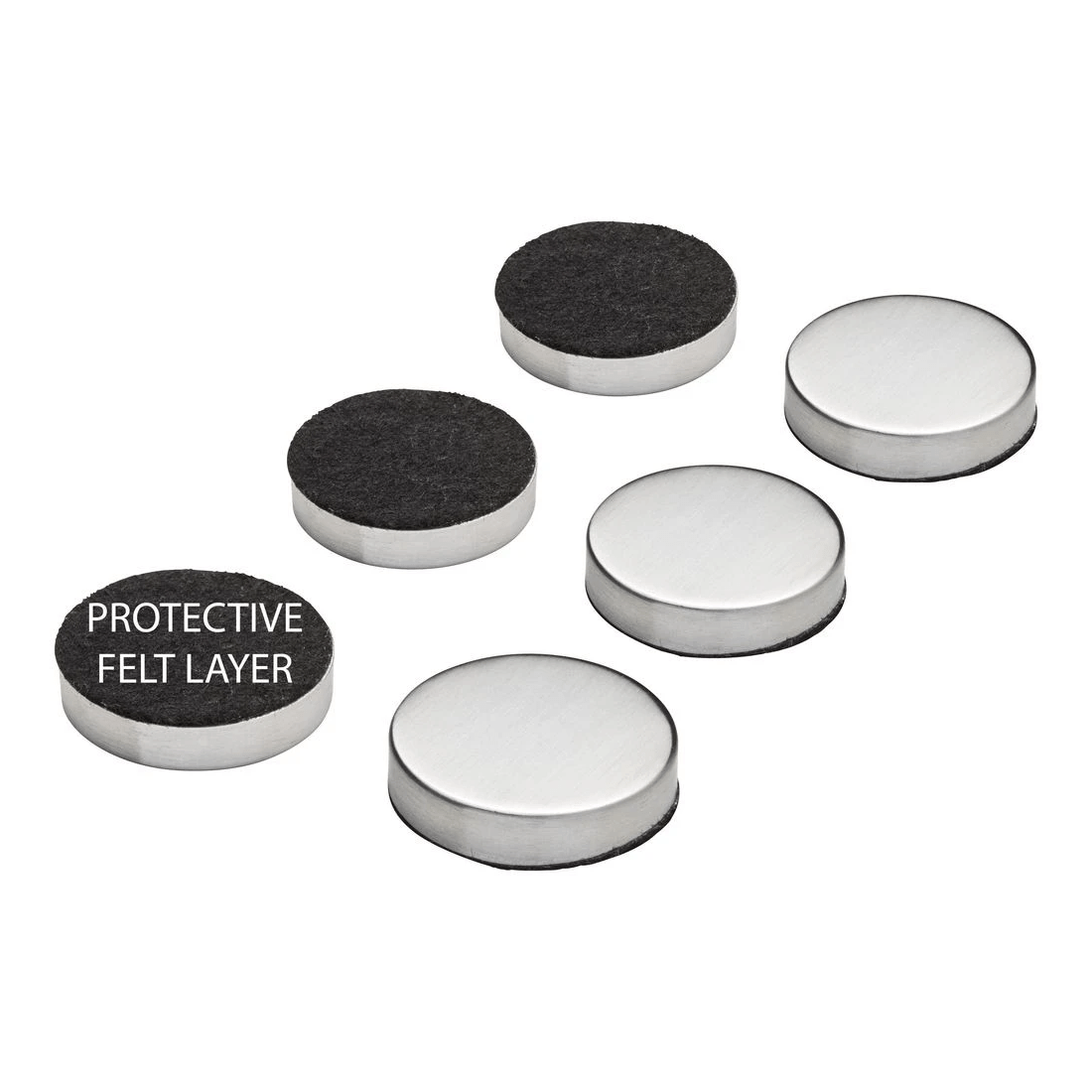 2 J.Burrows Super Strong Round Magnets Chrome 6 Pack, 2 of 2