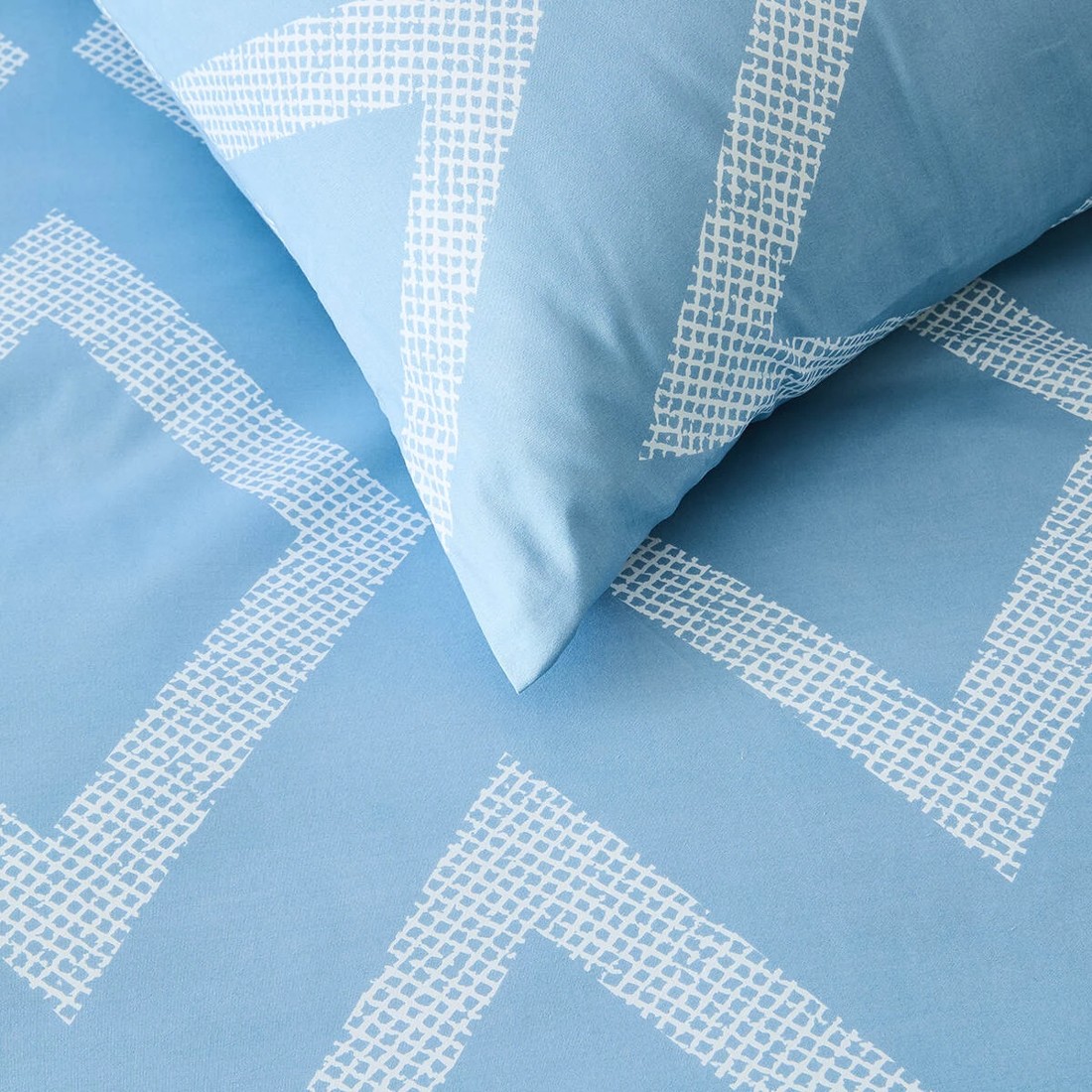 3 Jude Quilt Cover Set - Single Bed, Blue, 3 of 6