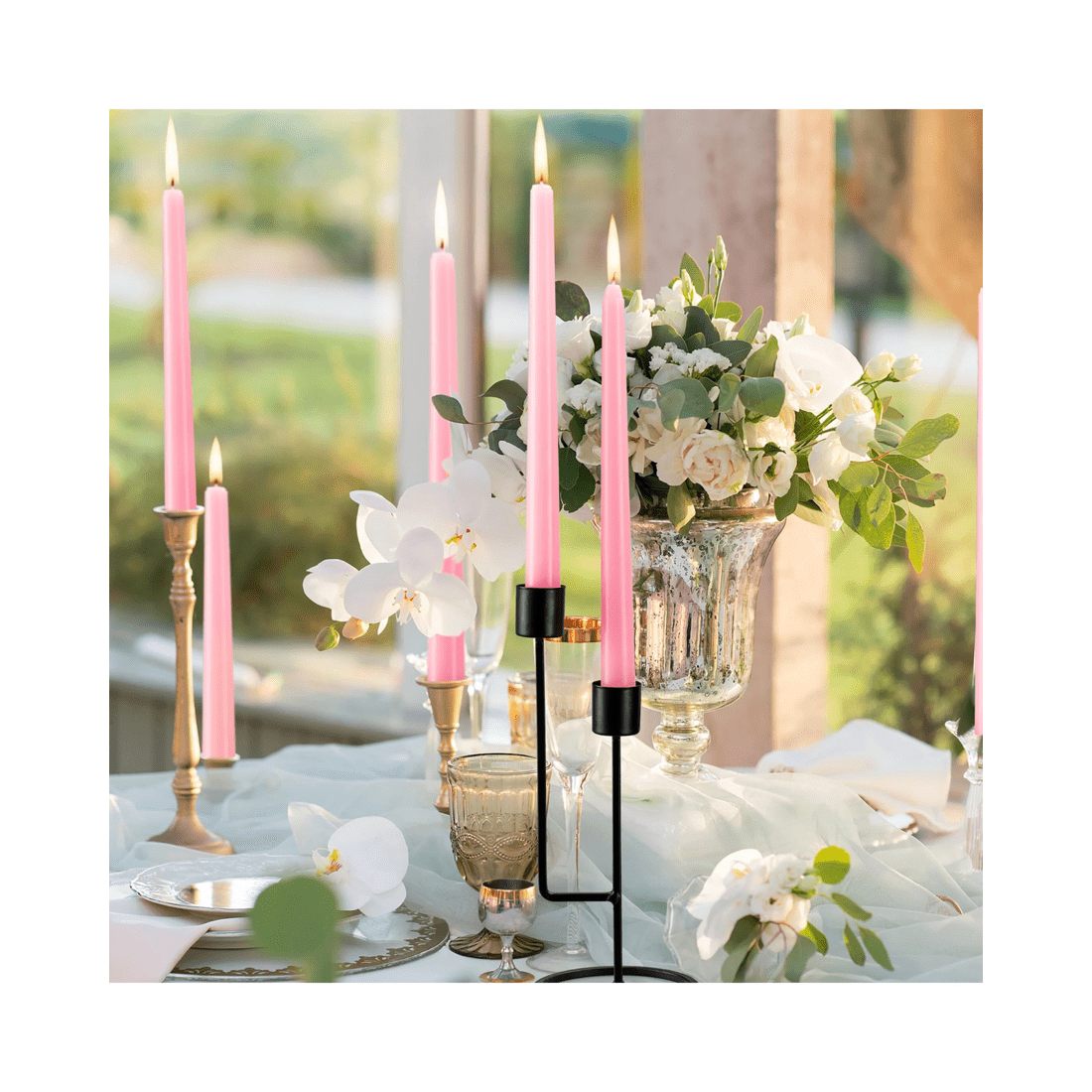 4 BR Home Tapered Dinner Candles, Unscented, 25cm Pack of 144, 4 of 8