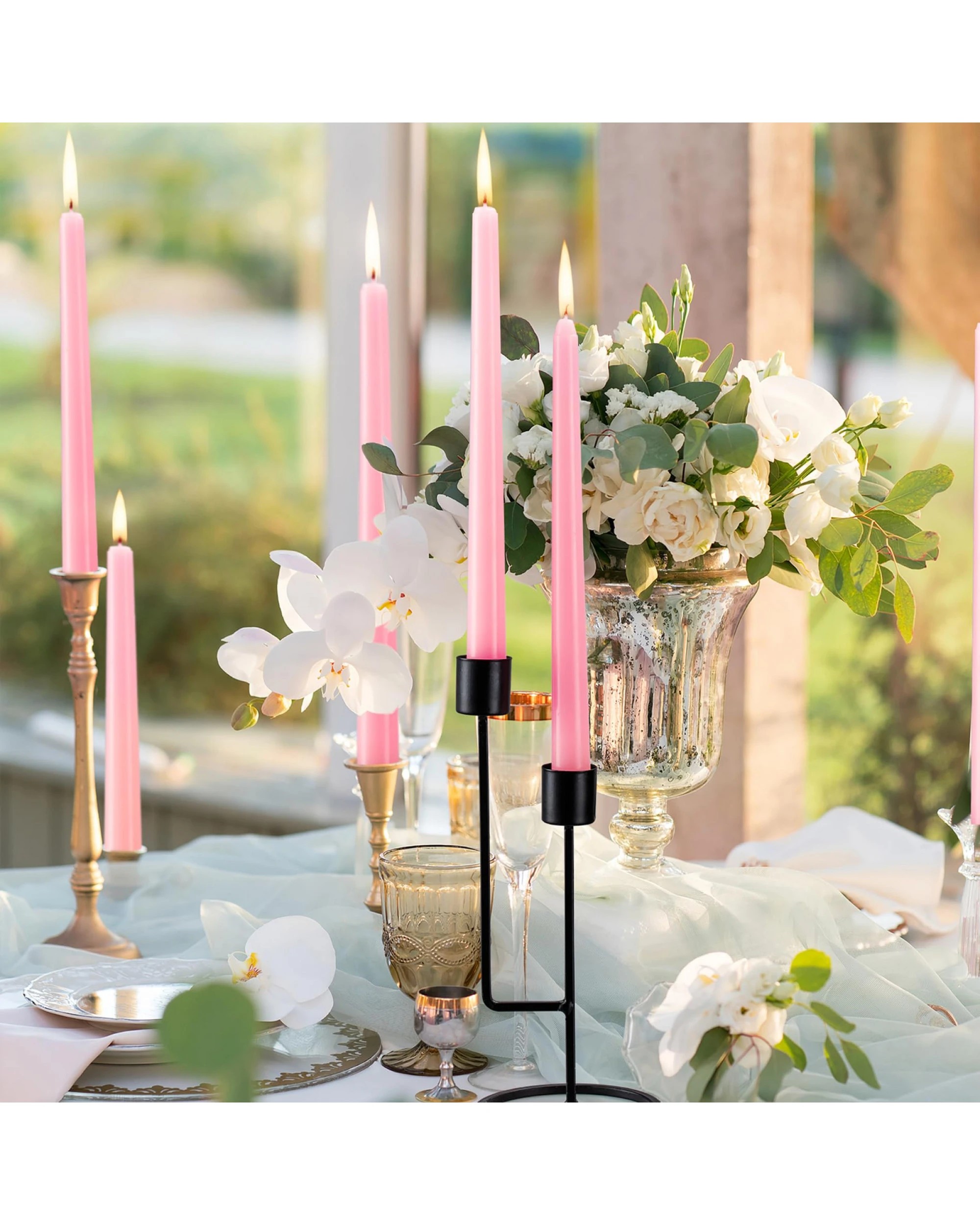 4 Tapered Dinner Candles, Unscented, 25cm Pack of 144, 4 of 8