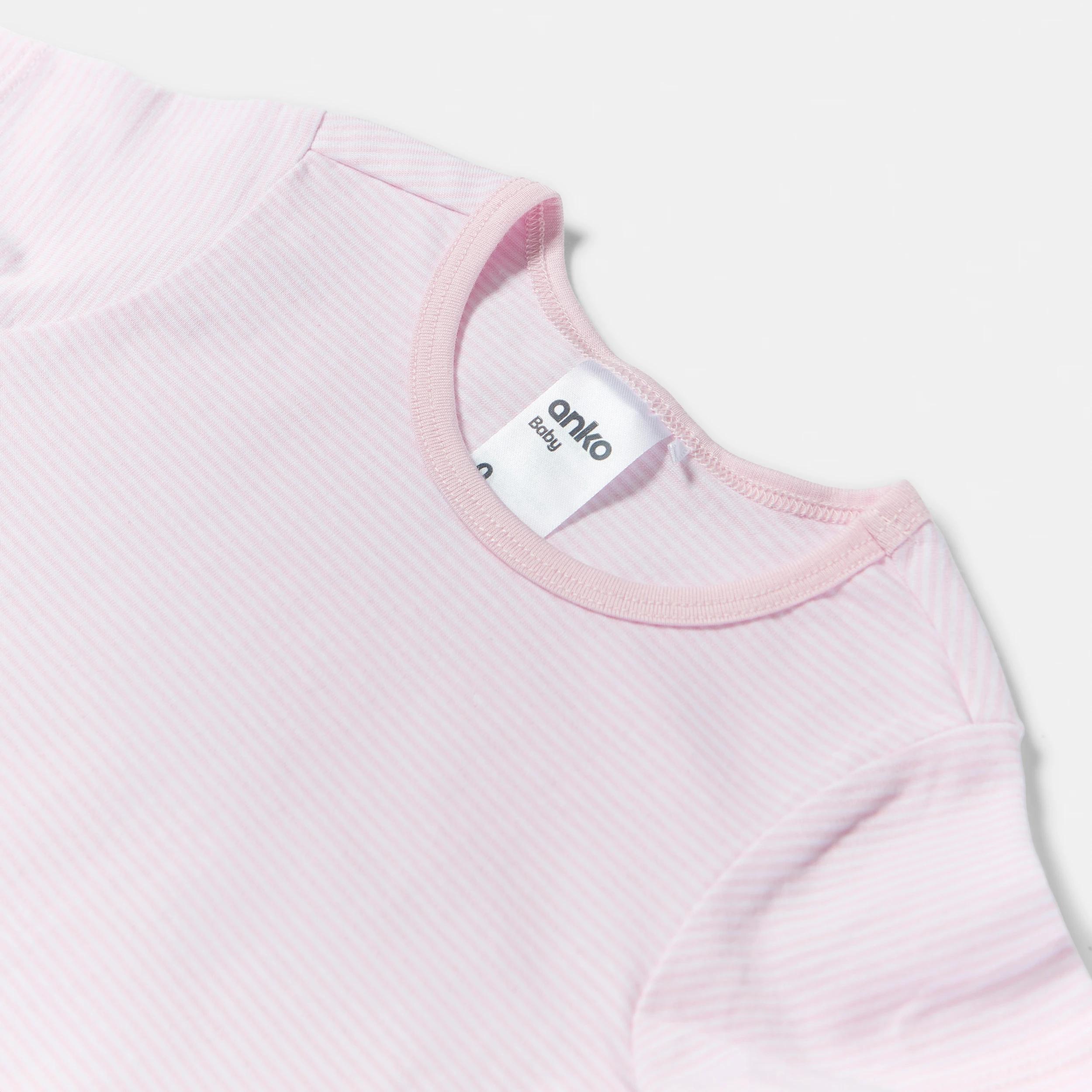 8 3 Pack Short Sleeve Print Bodysuits PINK FLORAL, 8 of 8