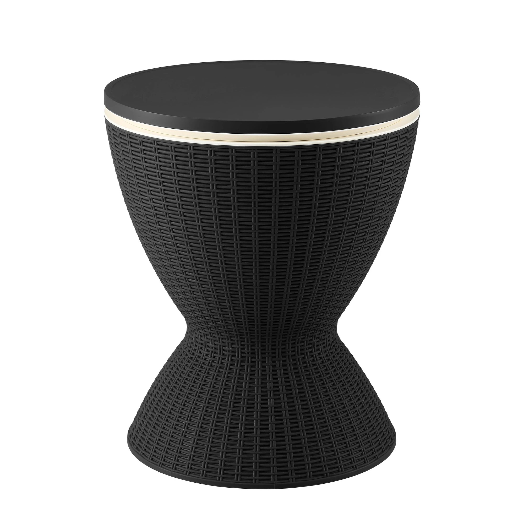 2 Gardeon 2-in-1 Outdoor Bar Table Portable Ice Bucket Cooler 30L Adjustable Top - Black, 2 of 9