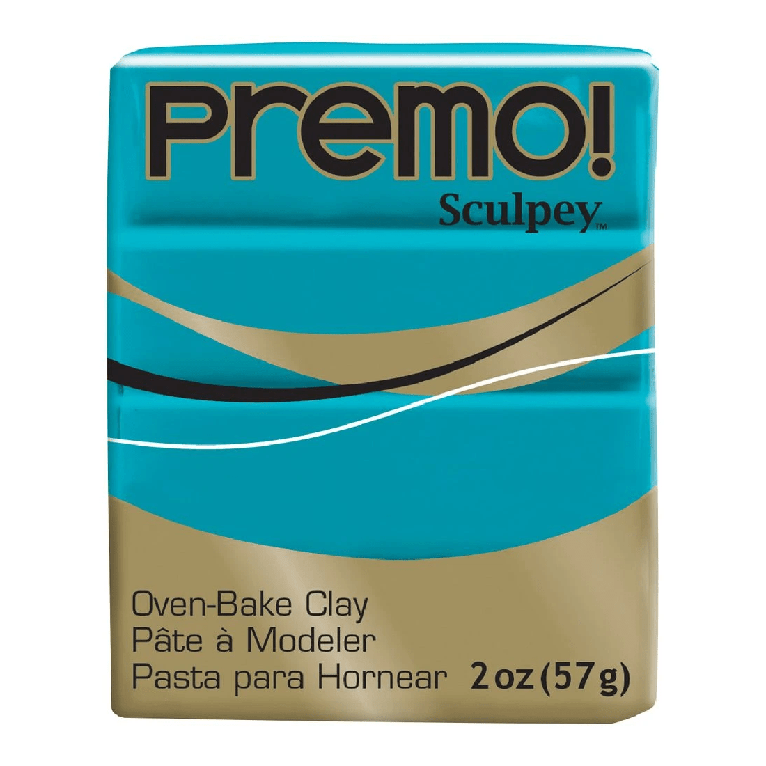 1 Sculpey Premo Modelling Clay Turquoise 57g, 1 of 3