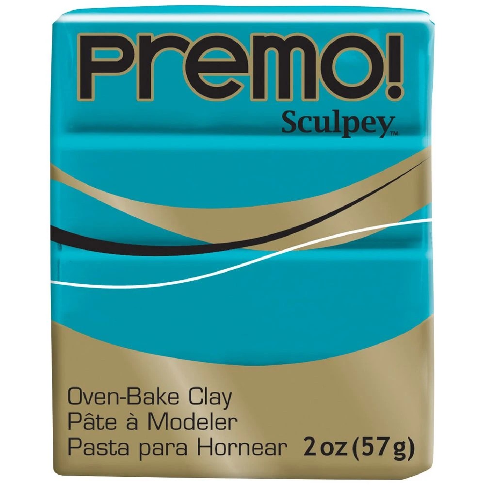1 Sculpey Premo Modelling Clay Turquoise 57g, 1 of 3