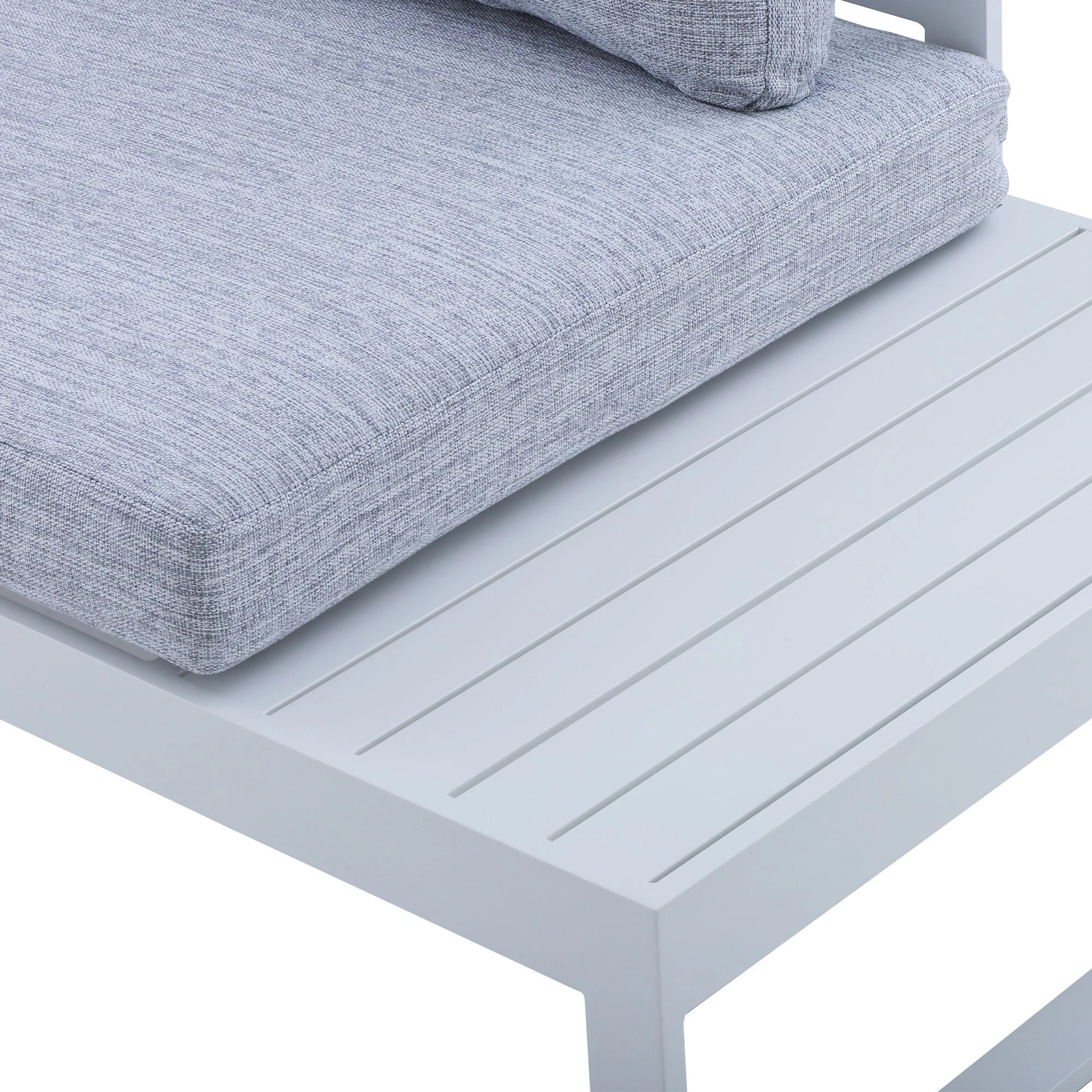 7 Moda Living Hampton Aluminium Outdoor Lounge Sofa Set - White, 7 of 9