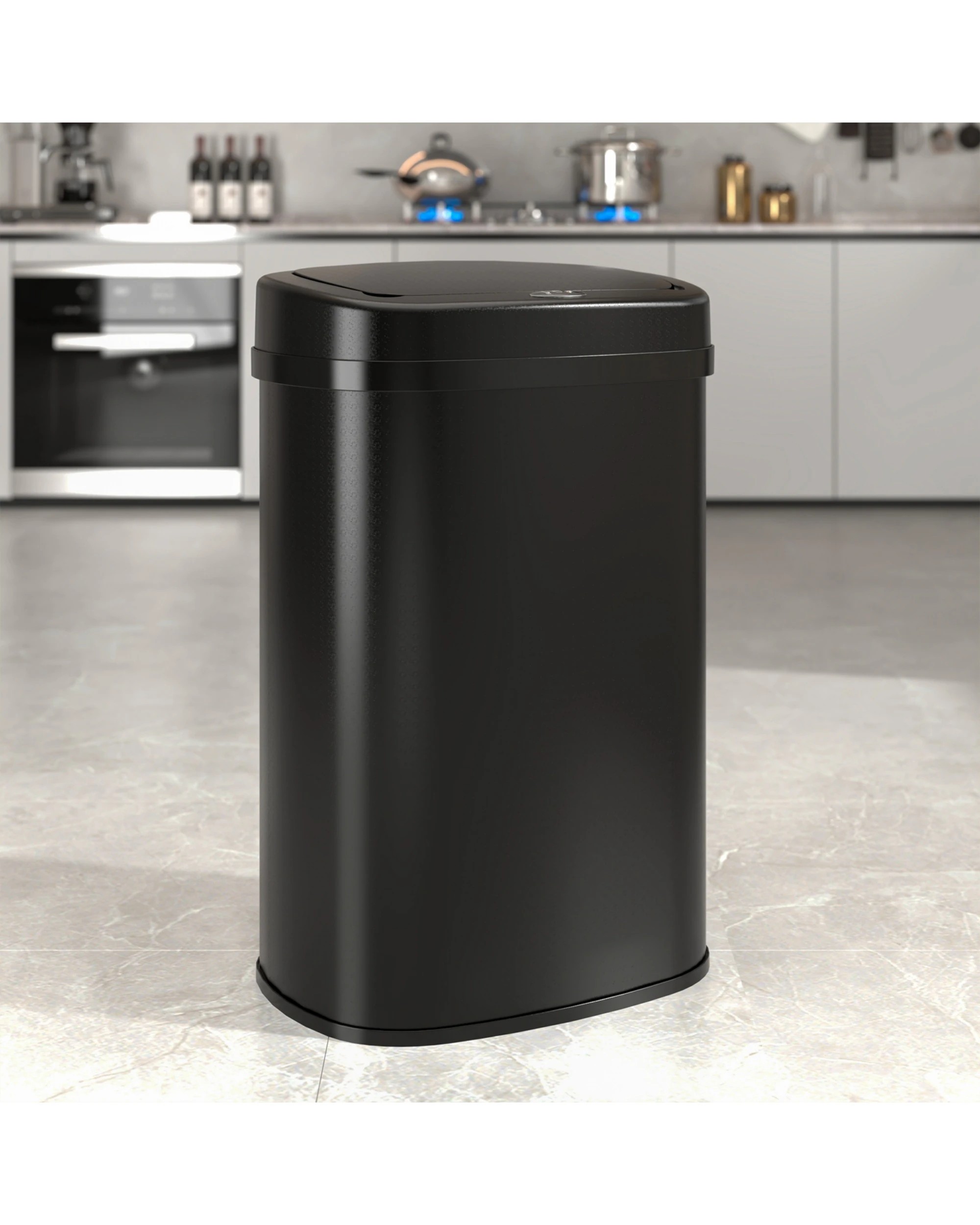 3 Advwin Rubbish Bin 50l Smart Kitchen Waste Trash Can Touchless Automatic Garbage Cabinet with Lid - Black, 3 of 3