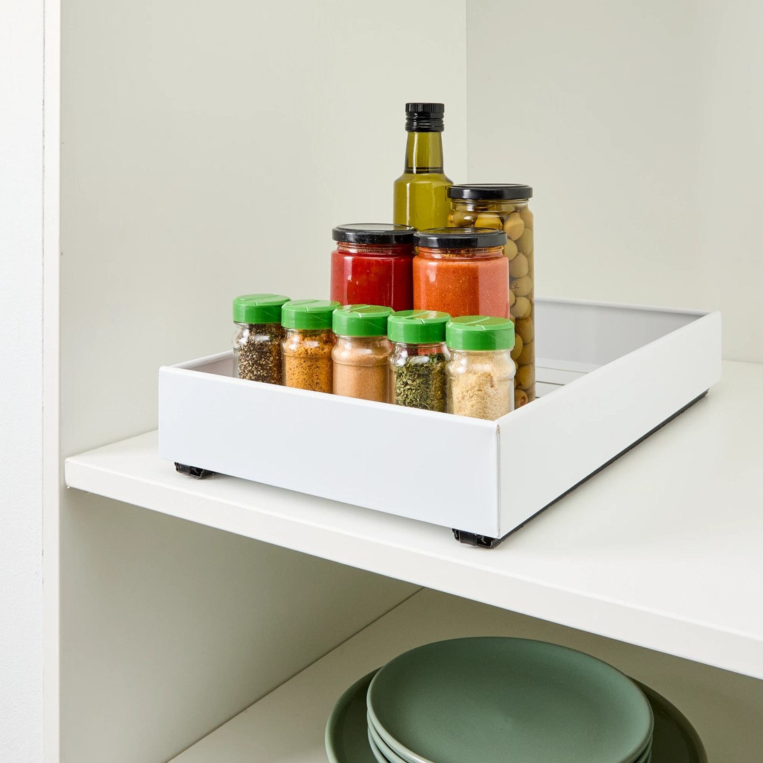 2 White Pull-Out Cabinet Drawer, 2 of 10