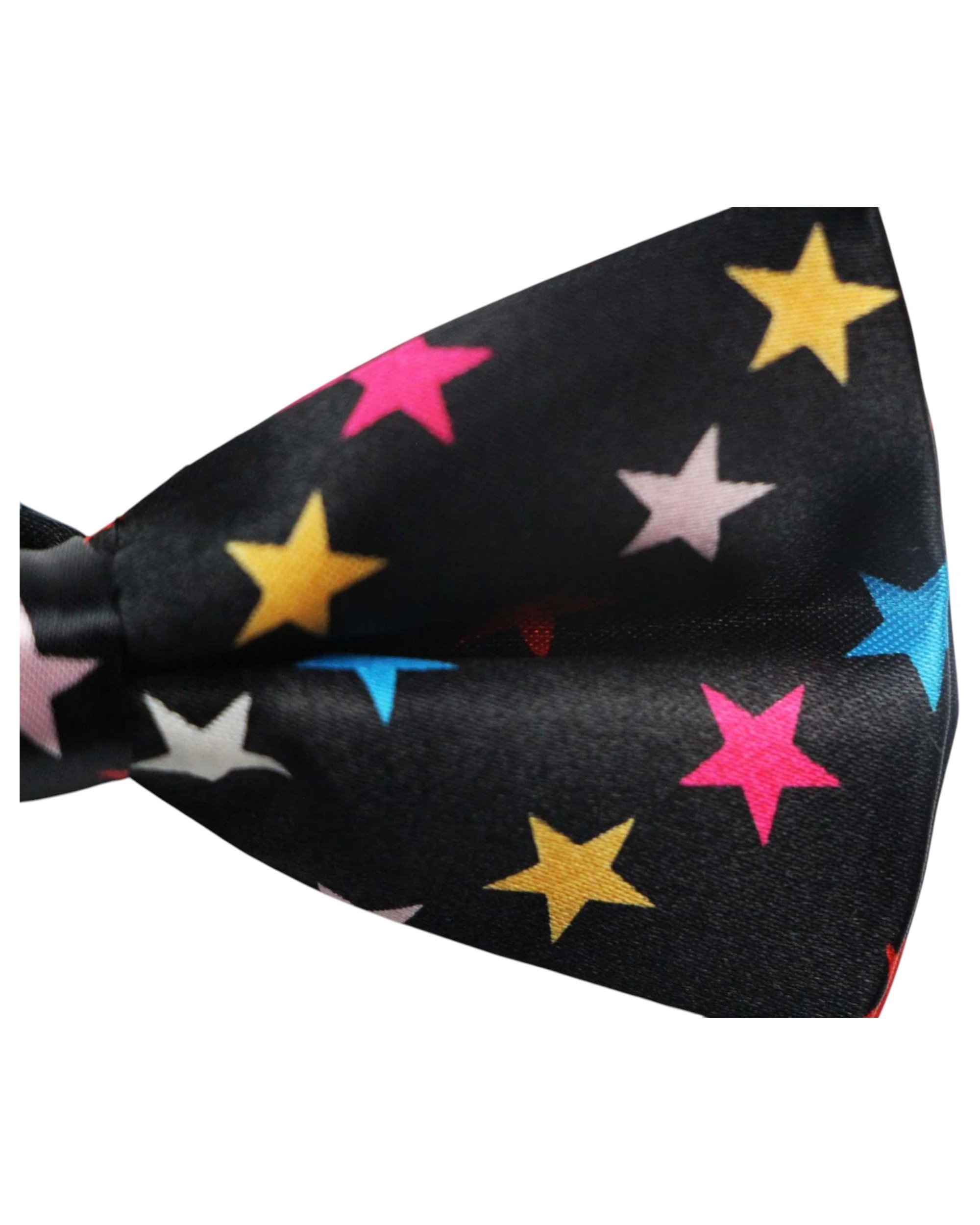 3 Zasel Mens Black With Multicoloured Stars Patterned Bow Tie - Multi, 3 of 5
