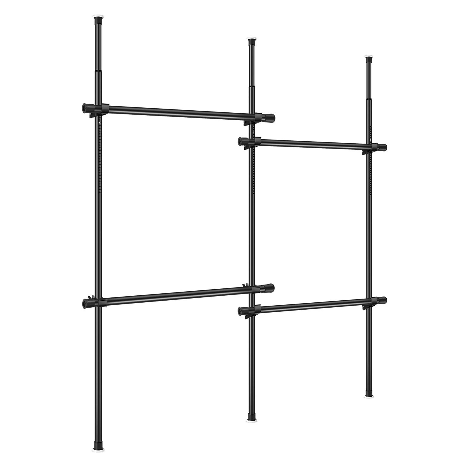 Ausway Floor-to-Ceiling Clothes Rack Adjustable Walk-In Wardrobe ...