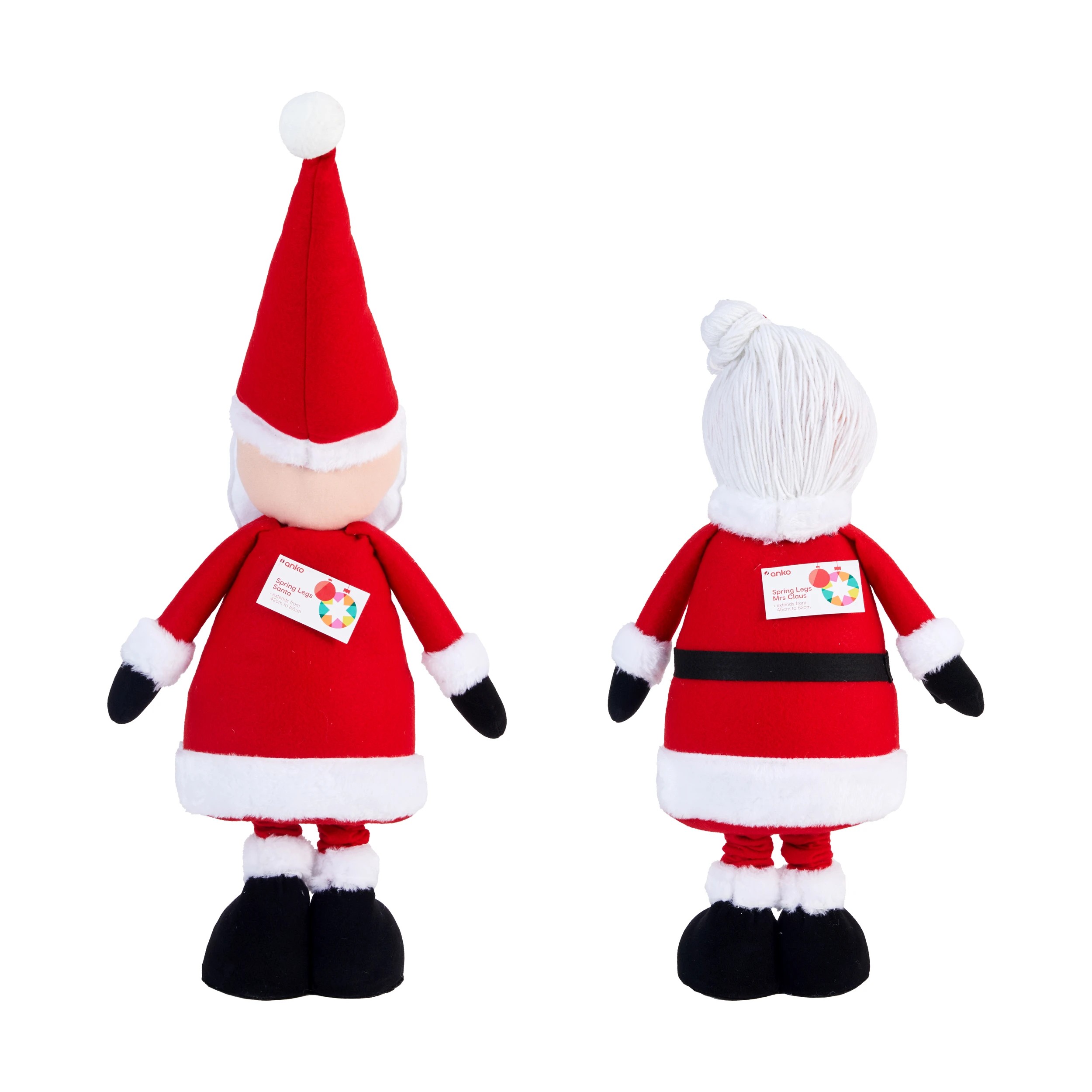 5 Spring Legs Santa or Mrs. Claus - Assorted, 5 of 5