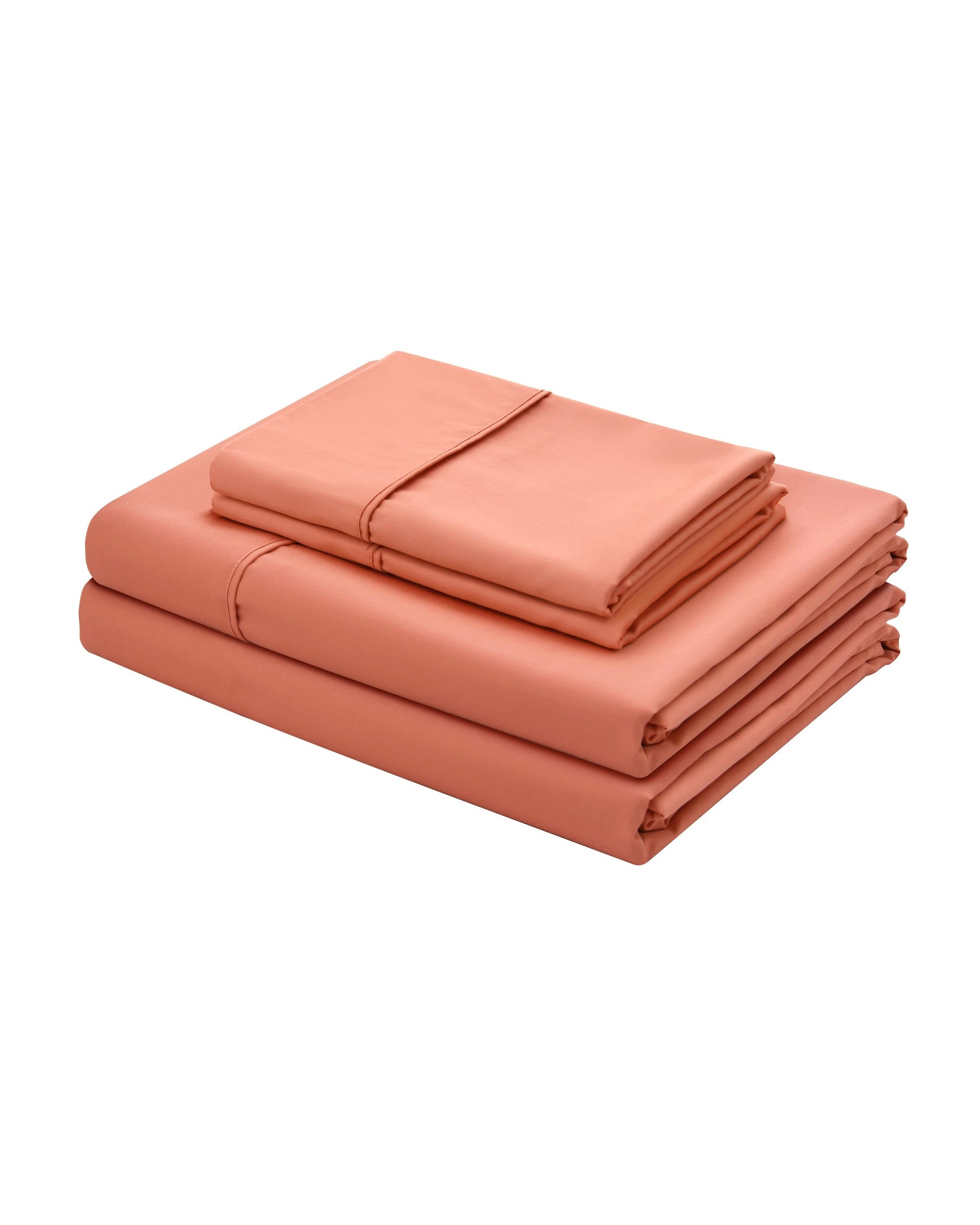 4 Serene 400TC Bamboo Cotton Sateen Sheet Set - Queen Bed - Clay, 4 of 4