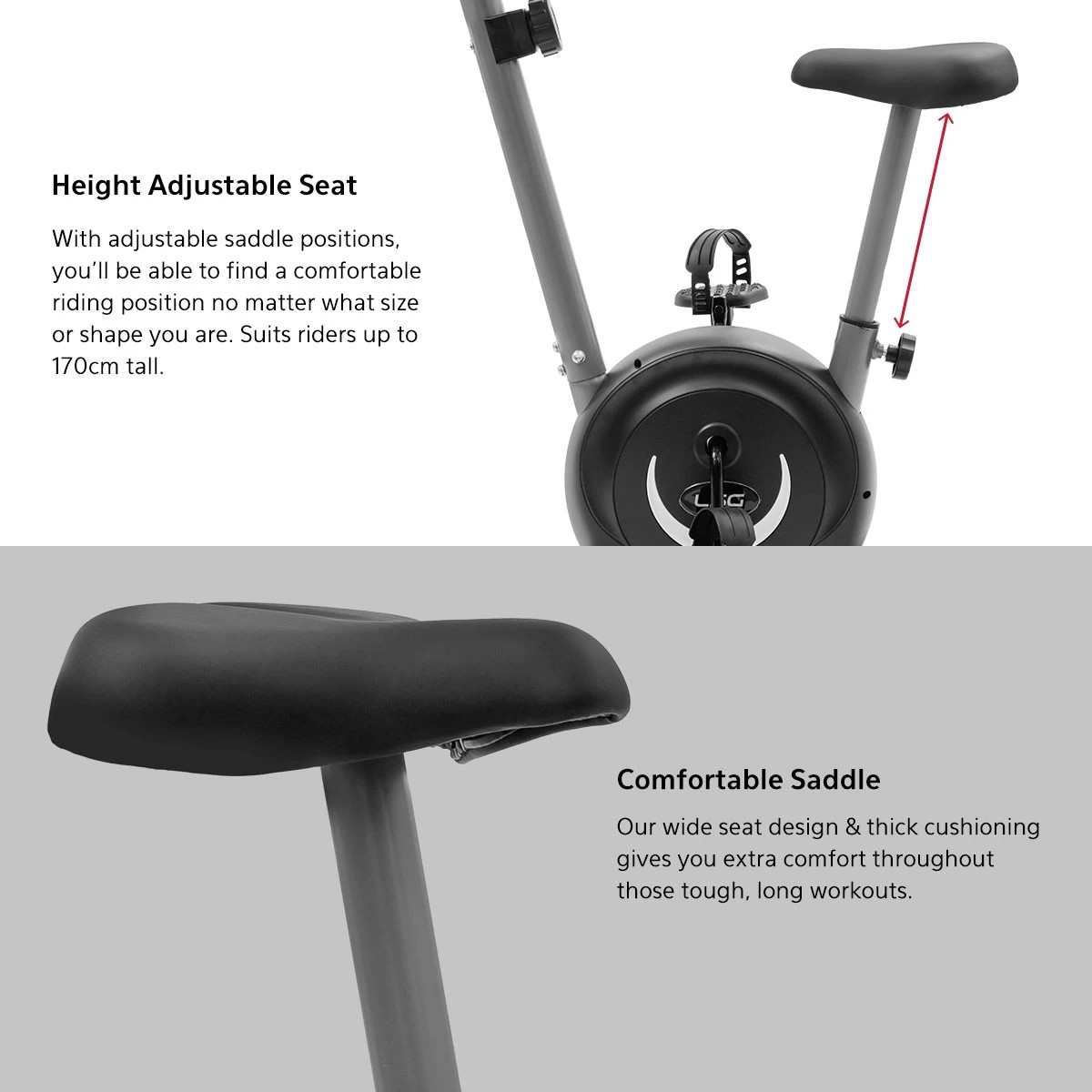 7 LSG Fitness ERG-200 Exercise Bike - Black, 7 of 10