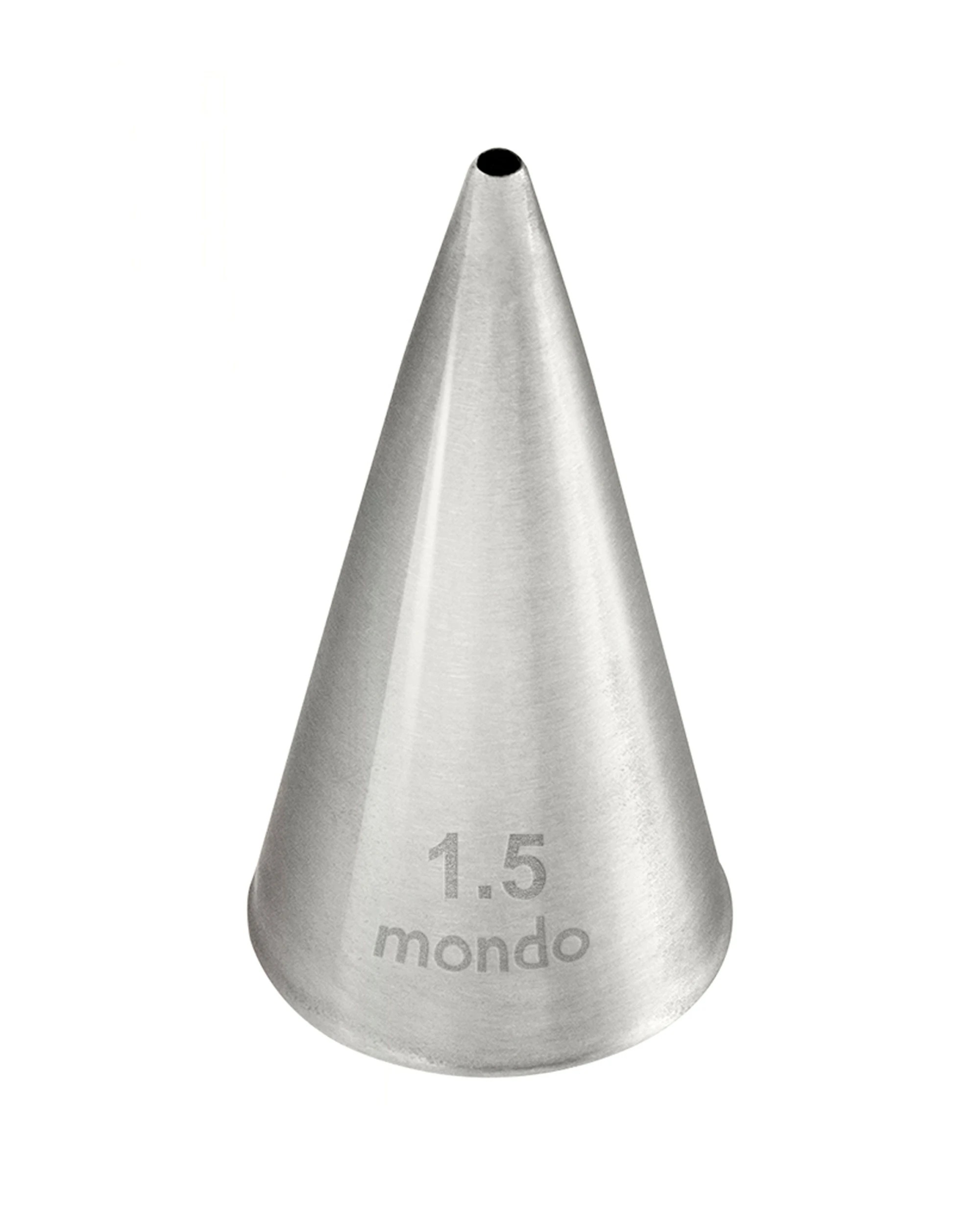 1 Mondo Stainless Steel Round Piping Tip Size 1.5 Professional Grade - Silver, 1 of 4