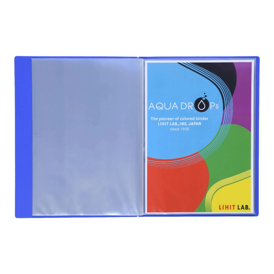 4 Aqua Drops Display Book A4 10 Pockets Vivid Blue, 4 of 4