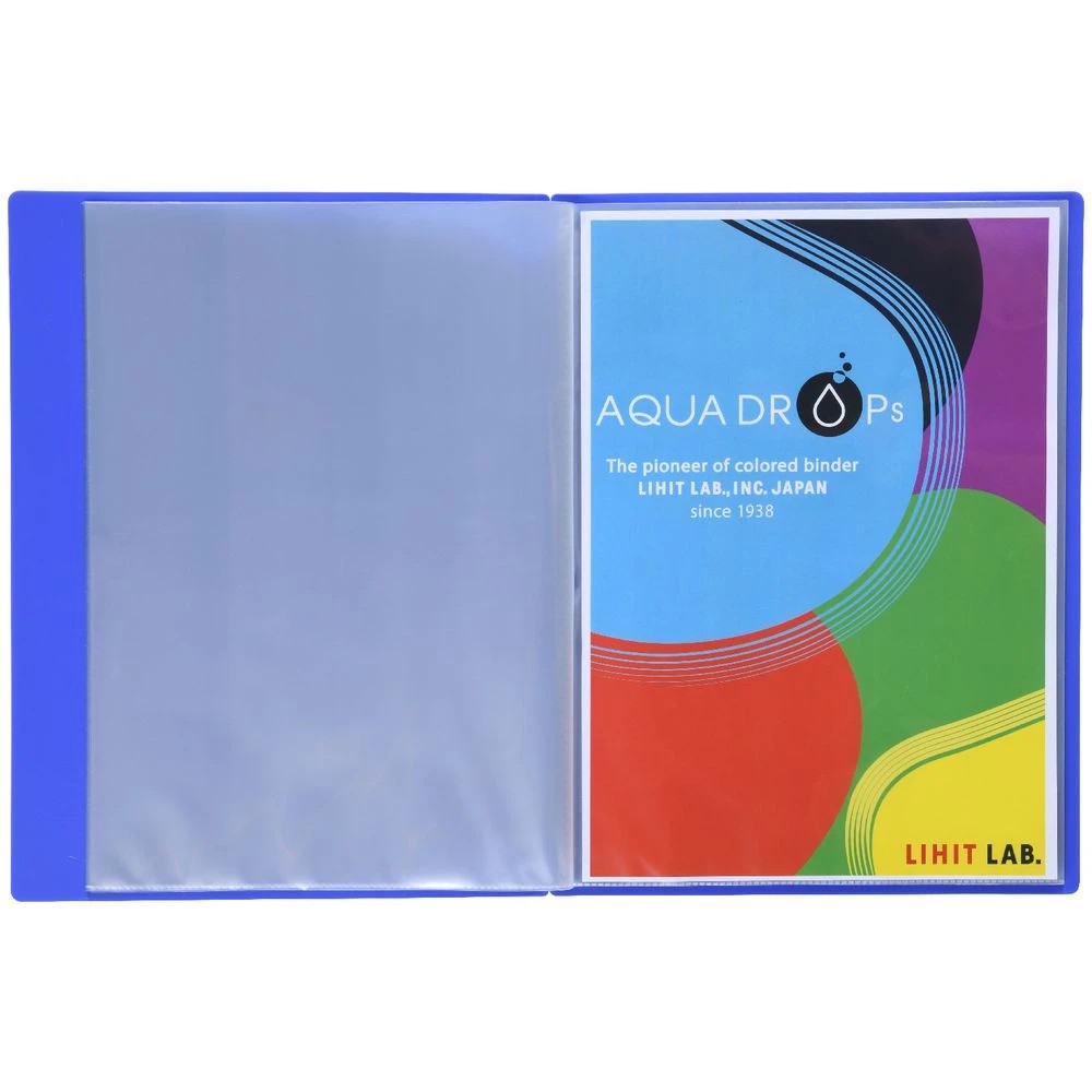 4 Aqua Drops Display Book A4 10 Pockets Vivid Blue, 4 of 4
